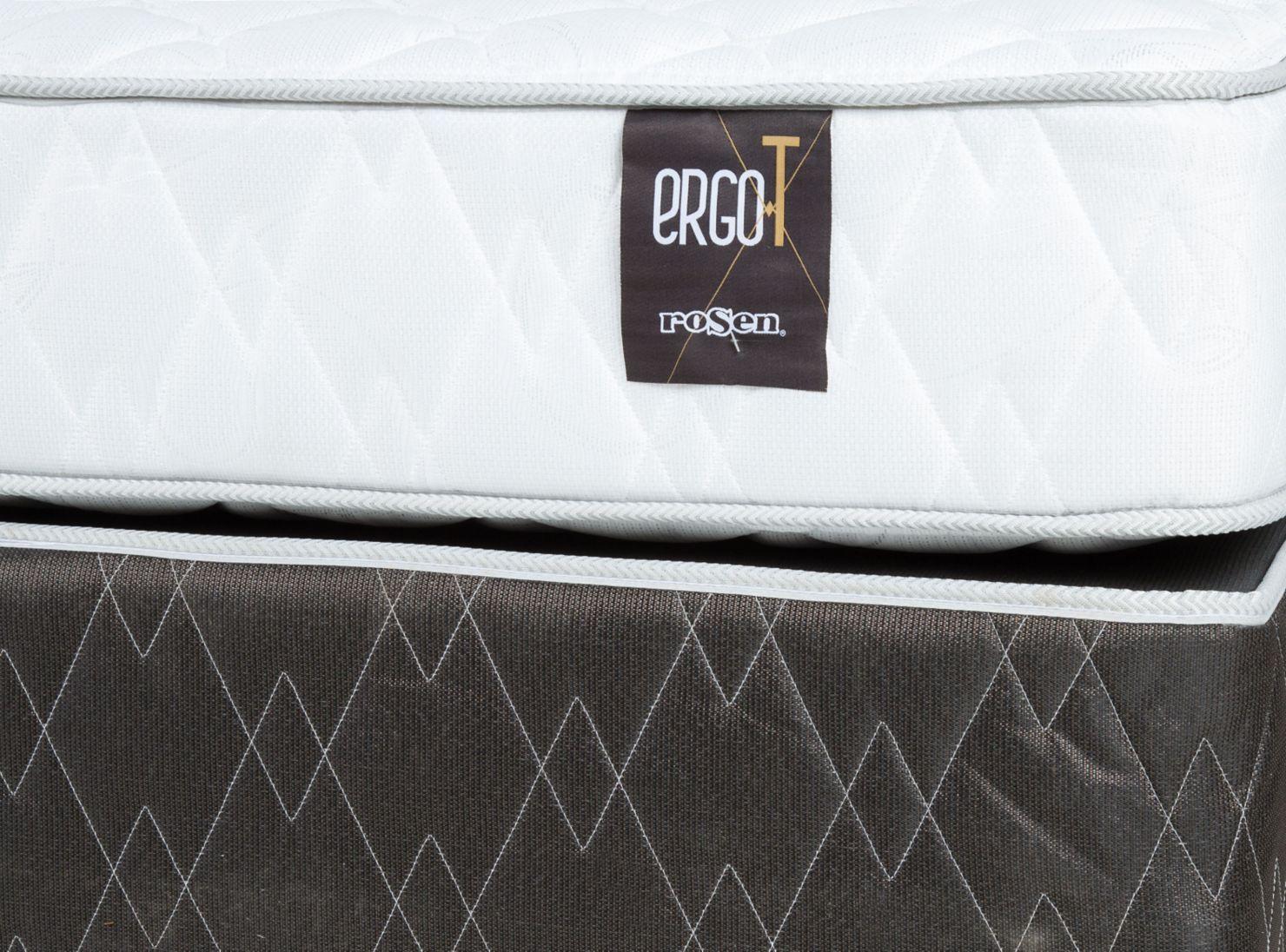 Box Spring Ergo T 2 Plazas Base Normal + Set Muebles Ferrara + Plumón + Almohadas Memory Max-2