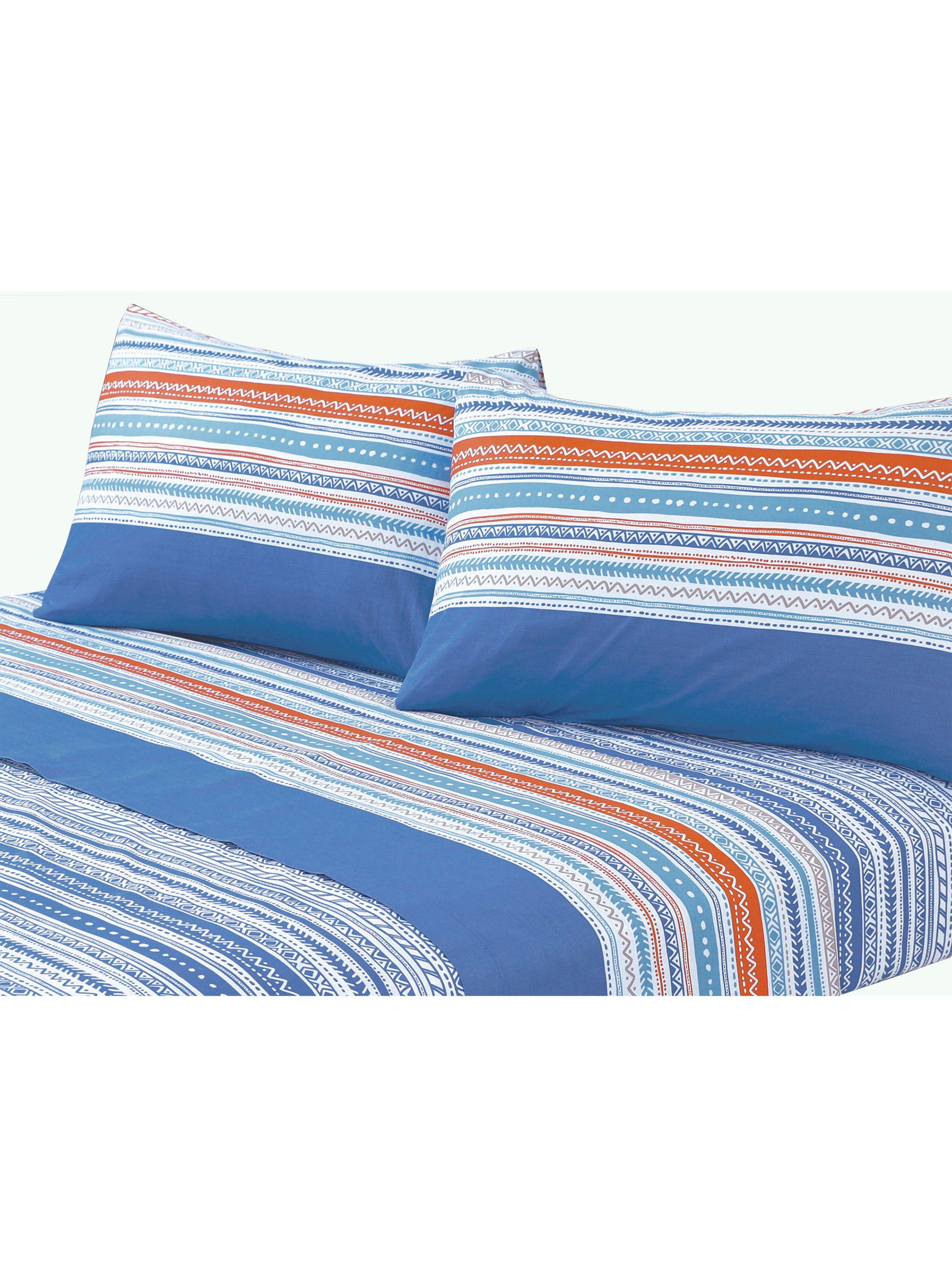 Sábanas Súper King 144 Hilos Karachi Azul-0