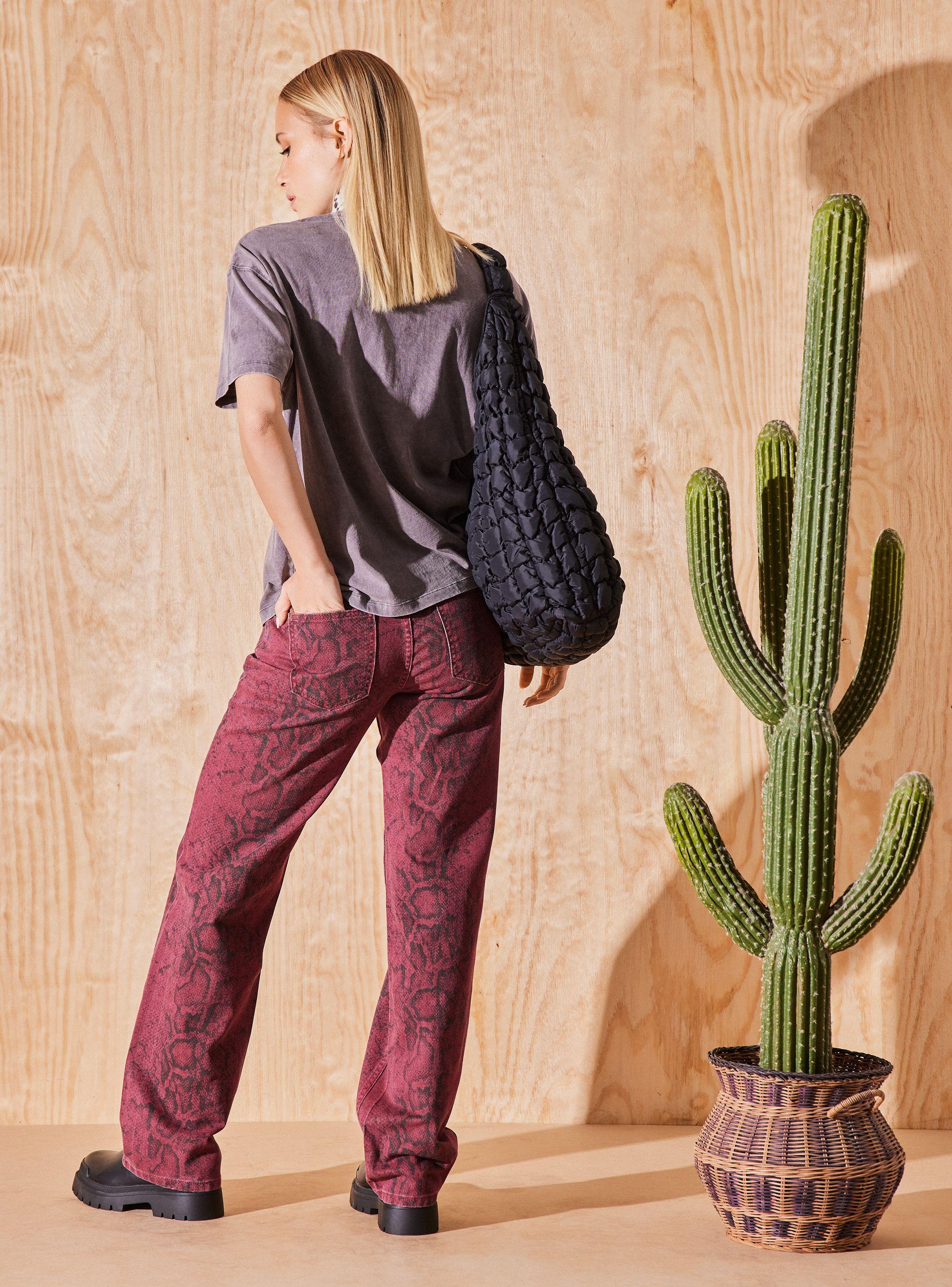 Jeans Straight Animal Print Color Estampado-5