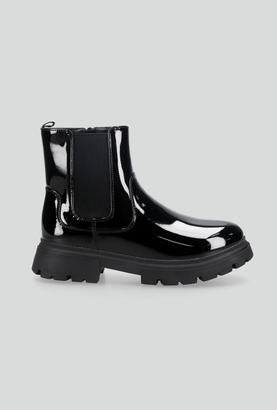 Botín Chelsea Boot Look Charol Niña-4