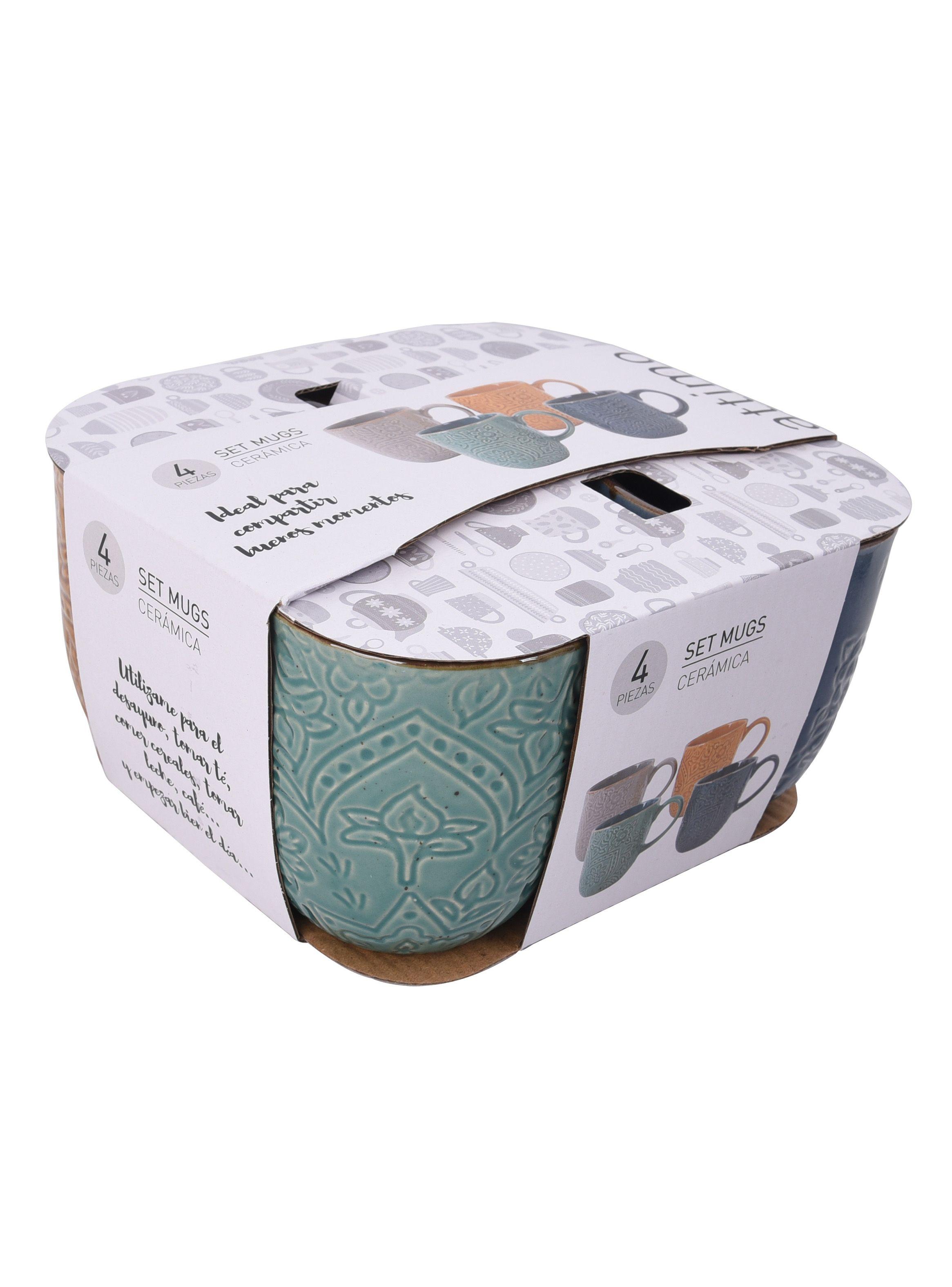 Set 4 Mugs Relieve-2