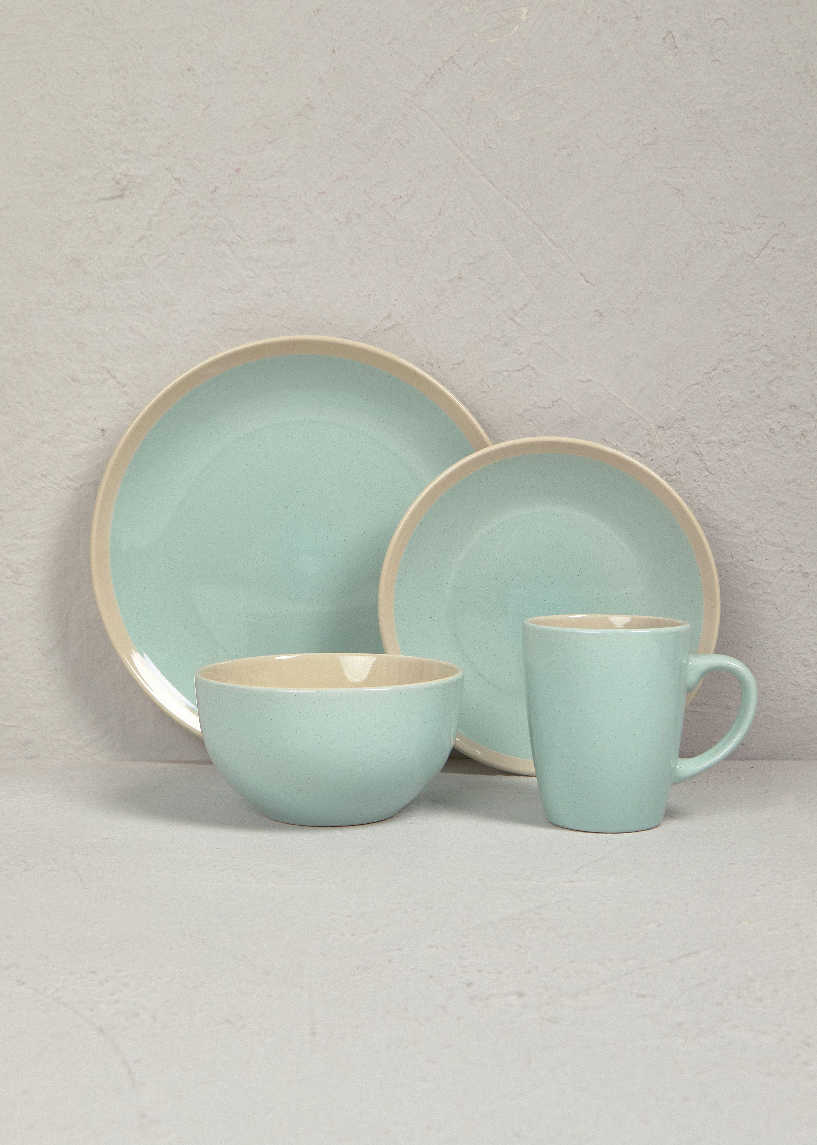 Set Vajilla 24 Piezas Granito Aqua Cerámica-0