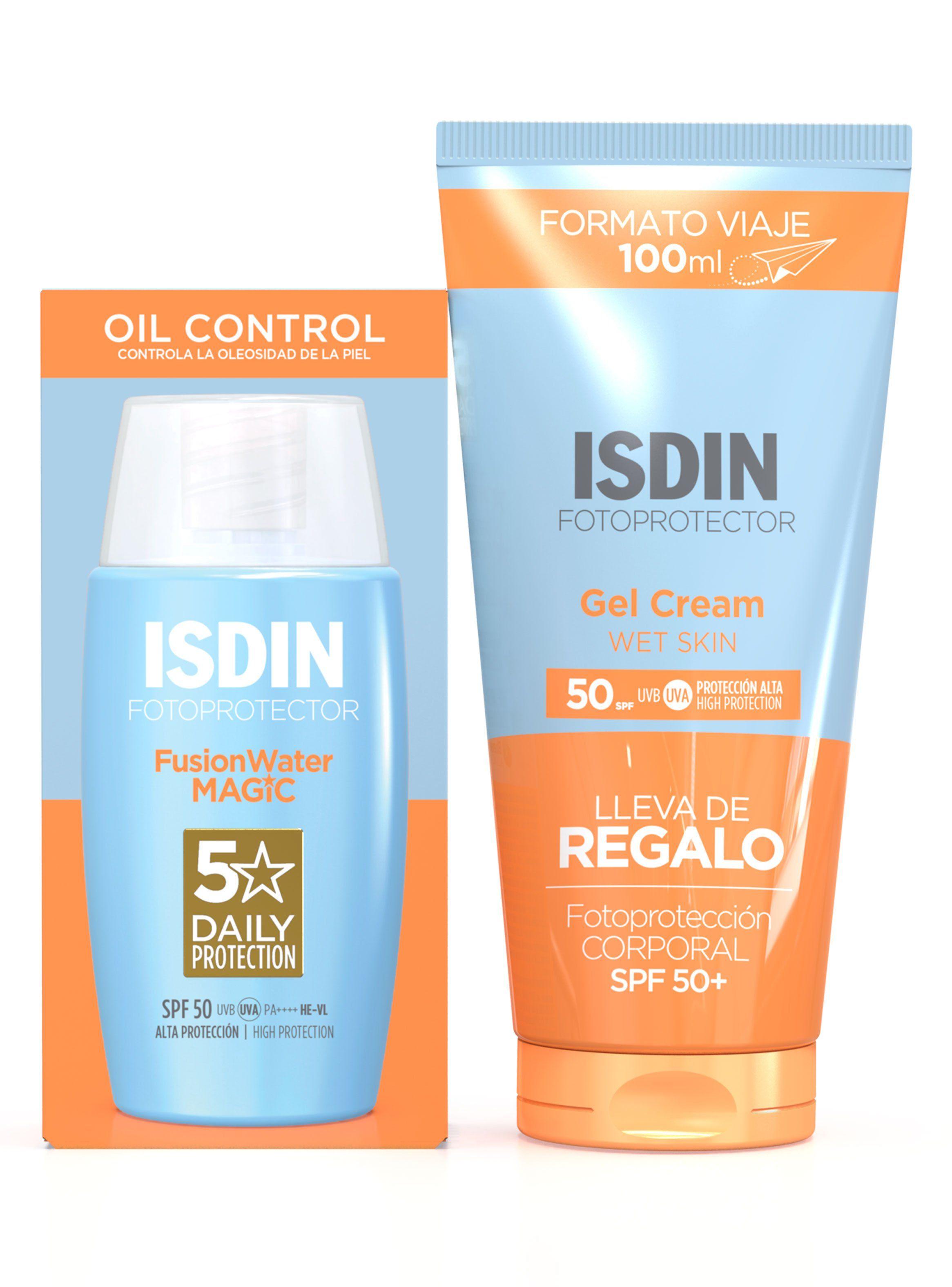 Set ISDIN Fotoprotector Fusion Water Magic SPF50 50 ml + Fotoprotector Gel Cream 100 ml-0