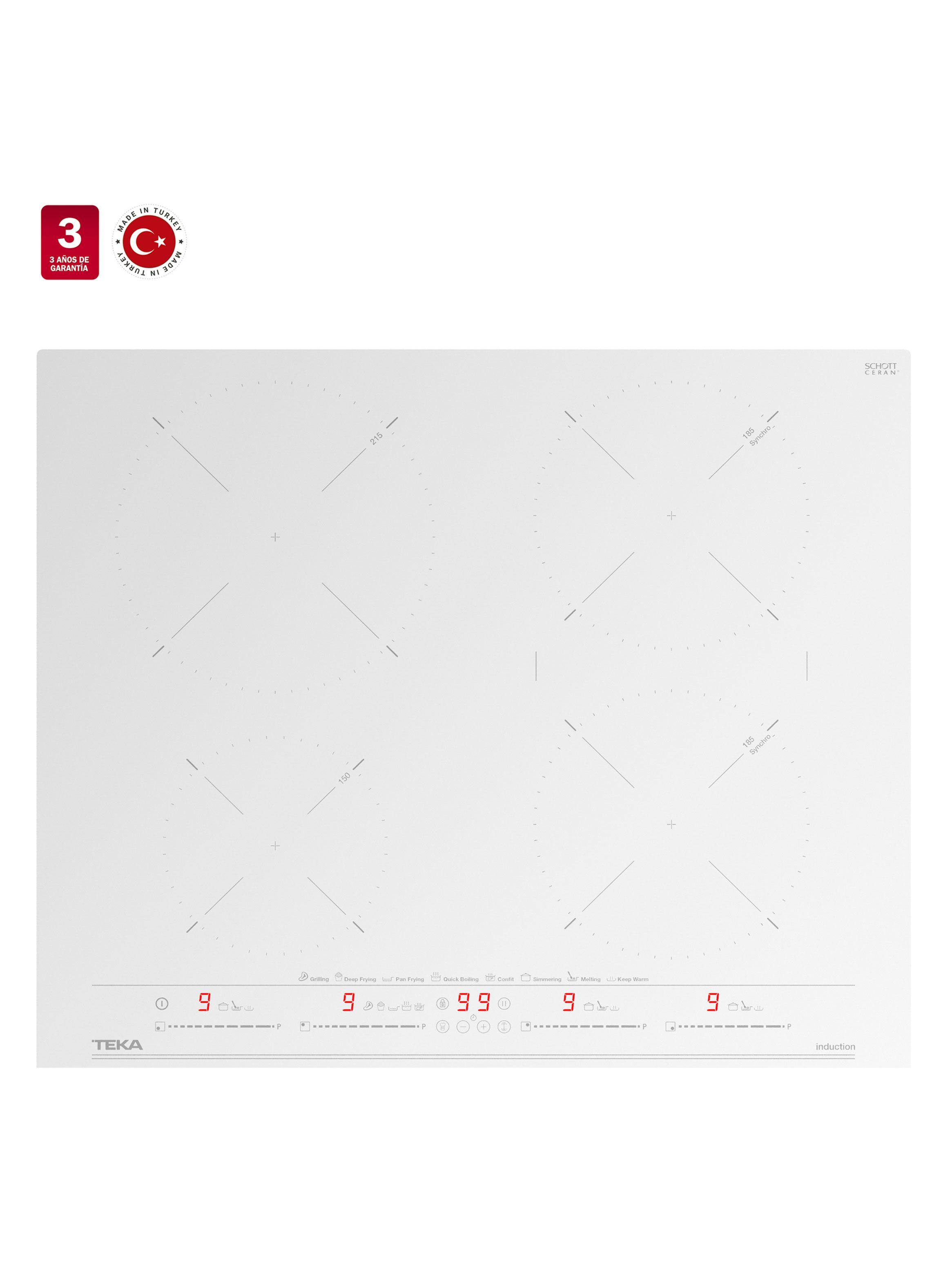 Encimera Inducción IZC 64630 WH Cristal Blanco-2