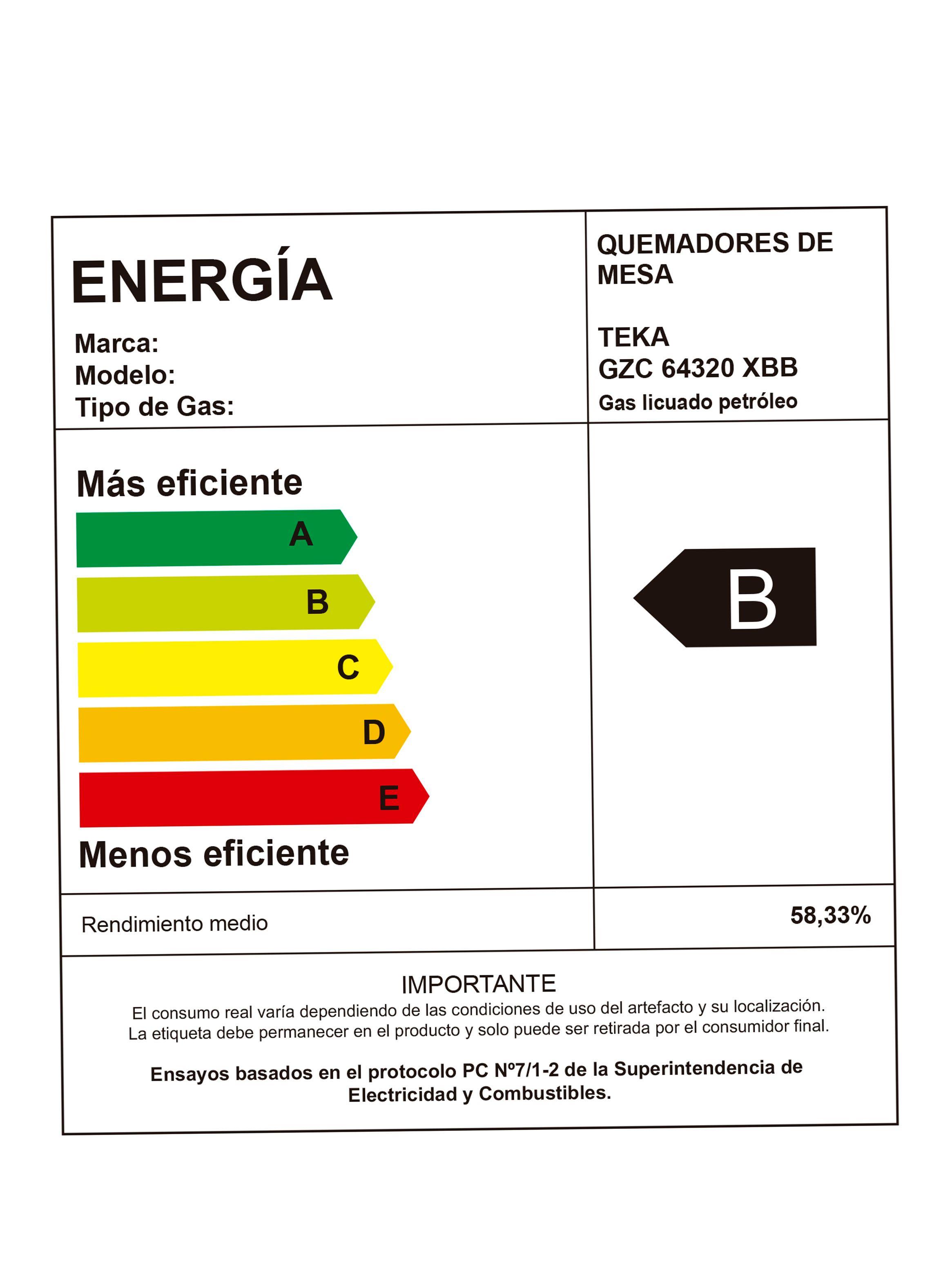Cocina Cristal Gas GZC 64320 XBB ST Gris-6