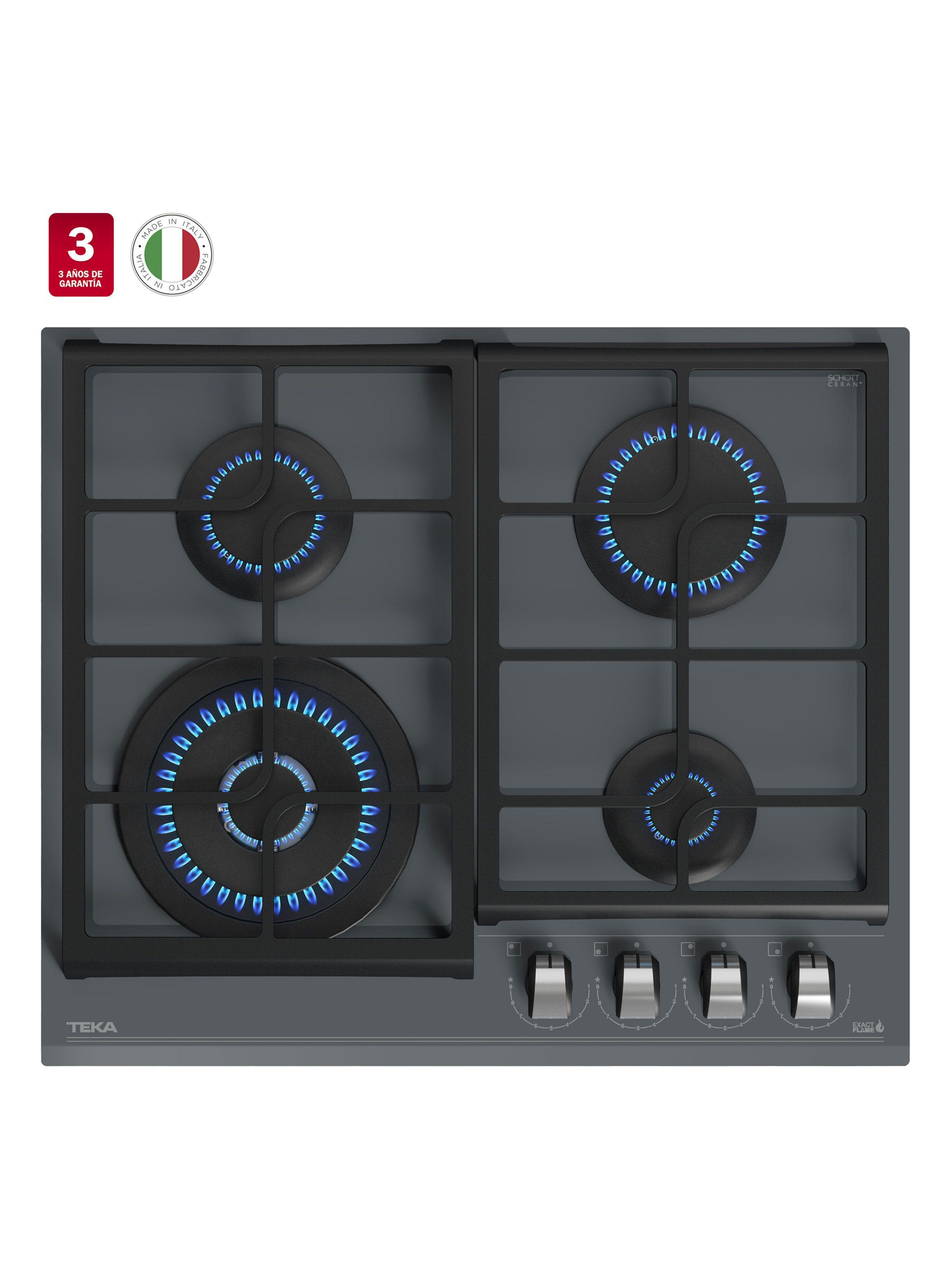 Cocina Cristal Gas GZC 64320 XBB ST Gris-2