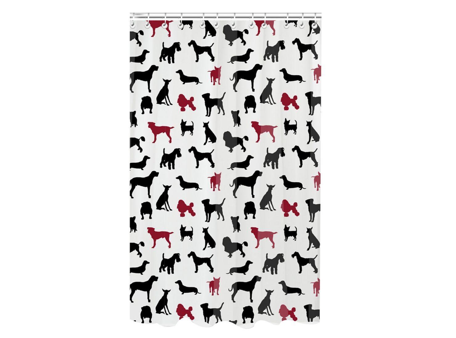 Cortina de Baño Micro Dog Aspen 180 x 180 cm-0