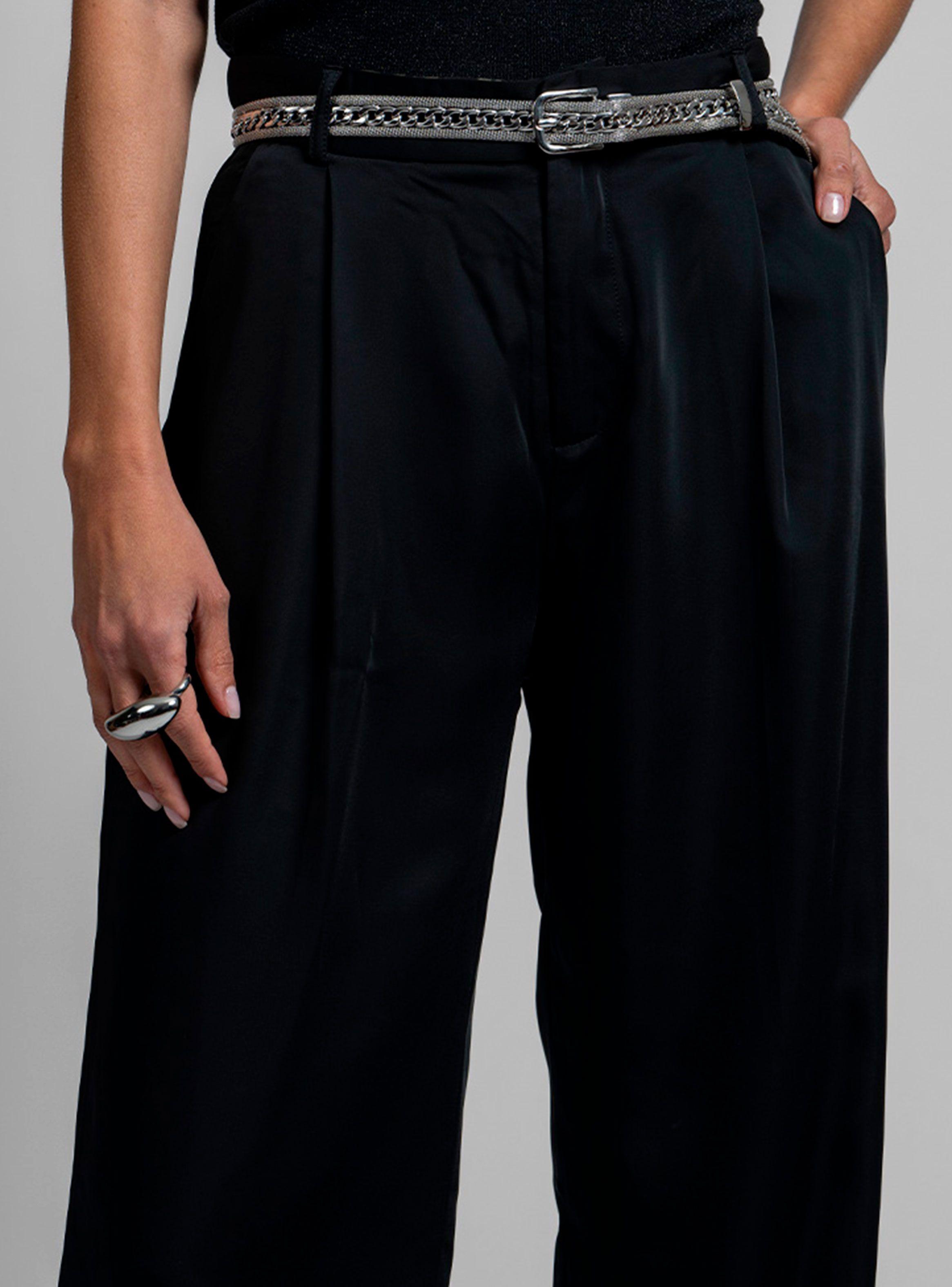 Pantalón Maida Satín Negro-2