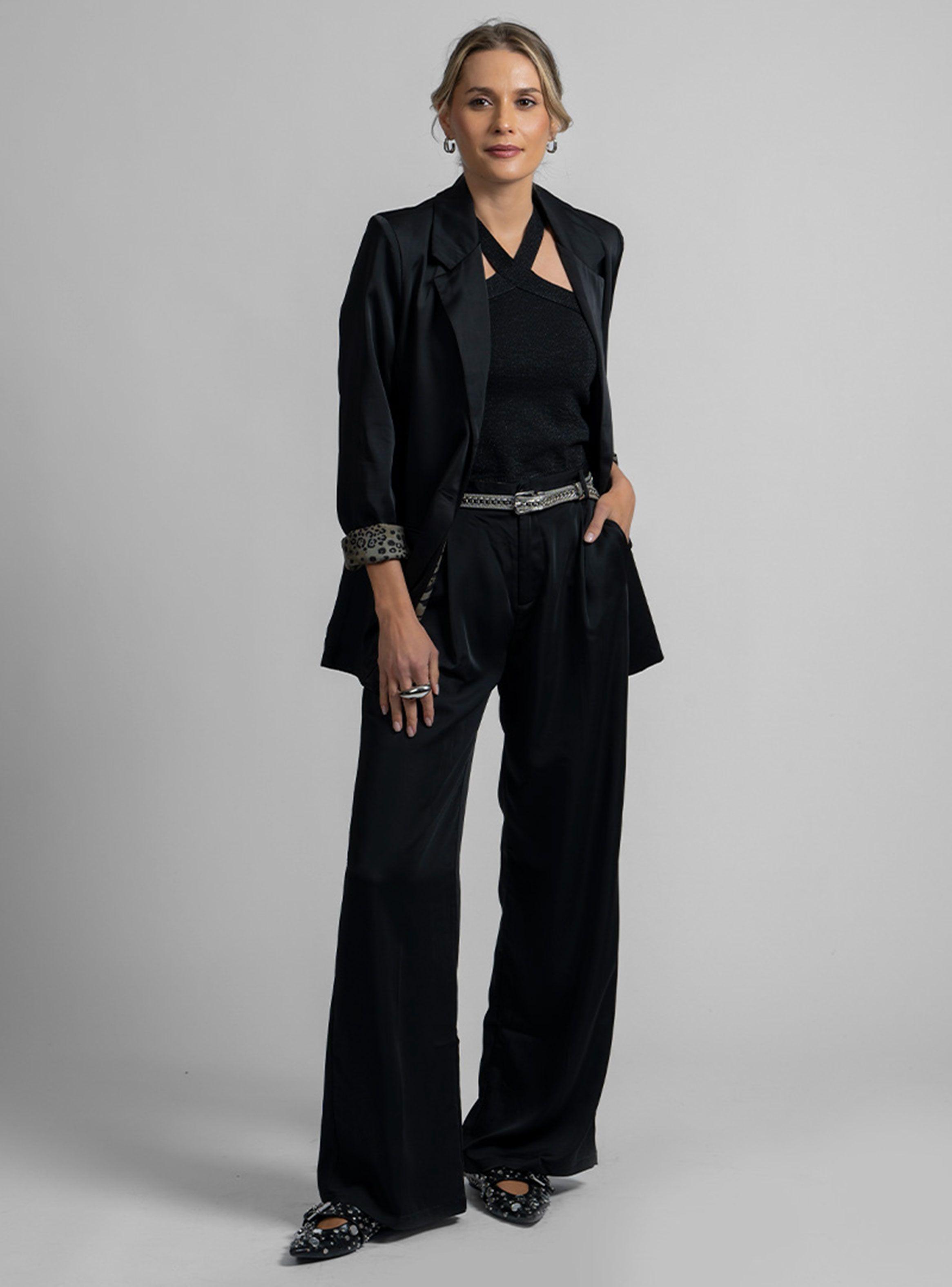 Pantalón Maida Satín Negro-3