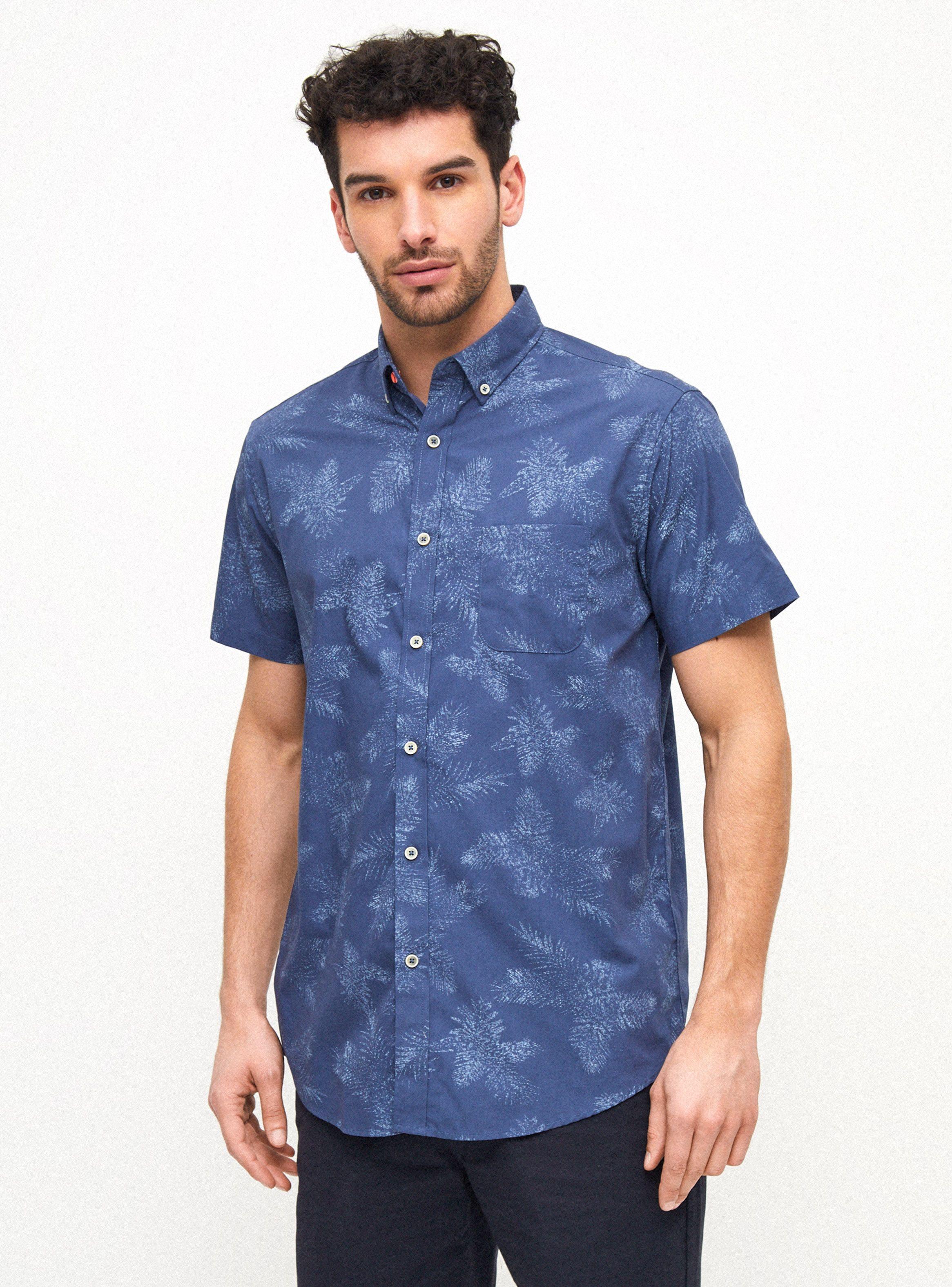 Camisa Mini Print Manga Corta Button-0