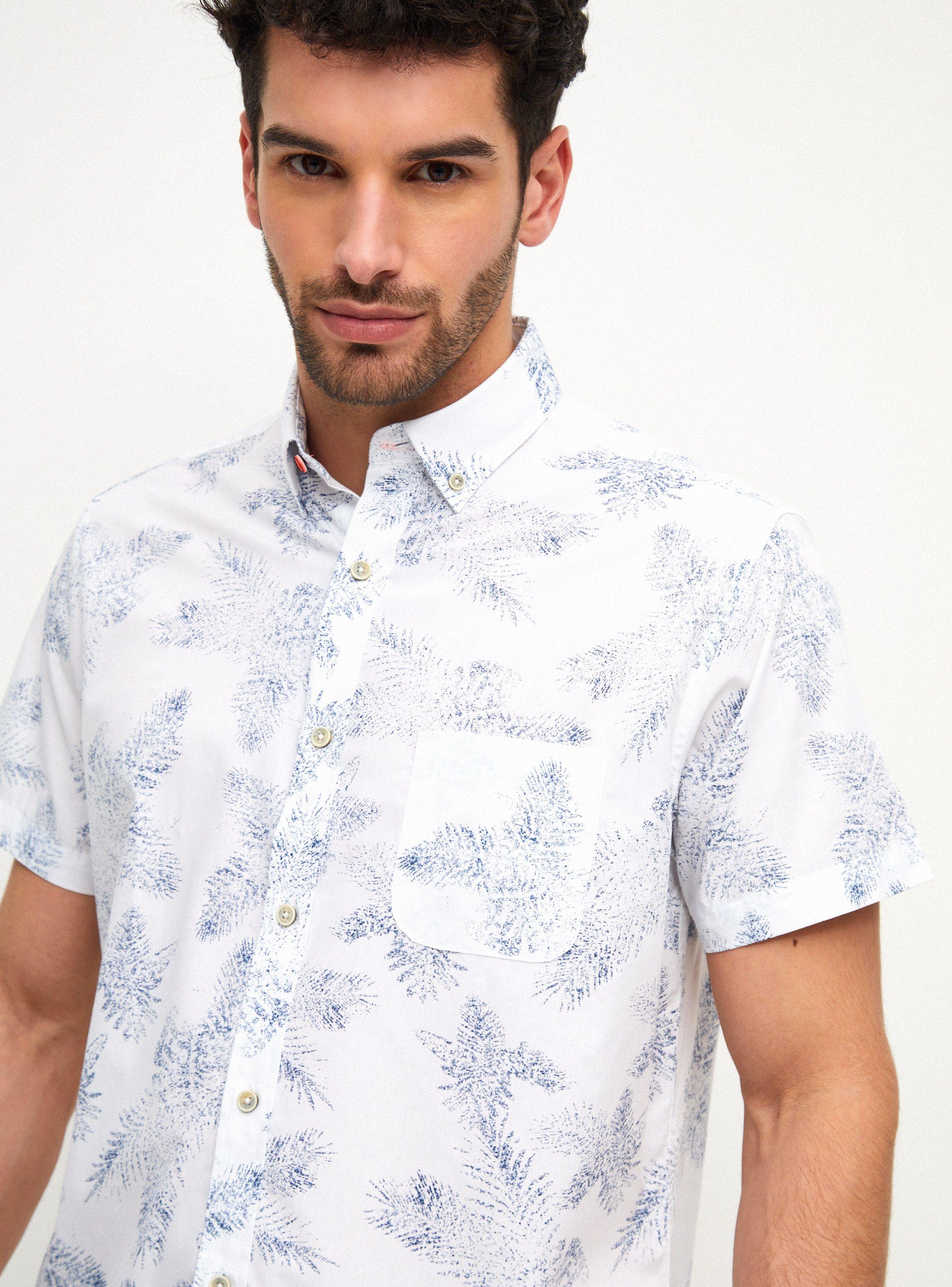 Camisa Mini Print Manga Corta Button-2
