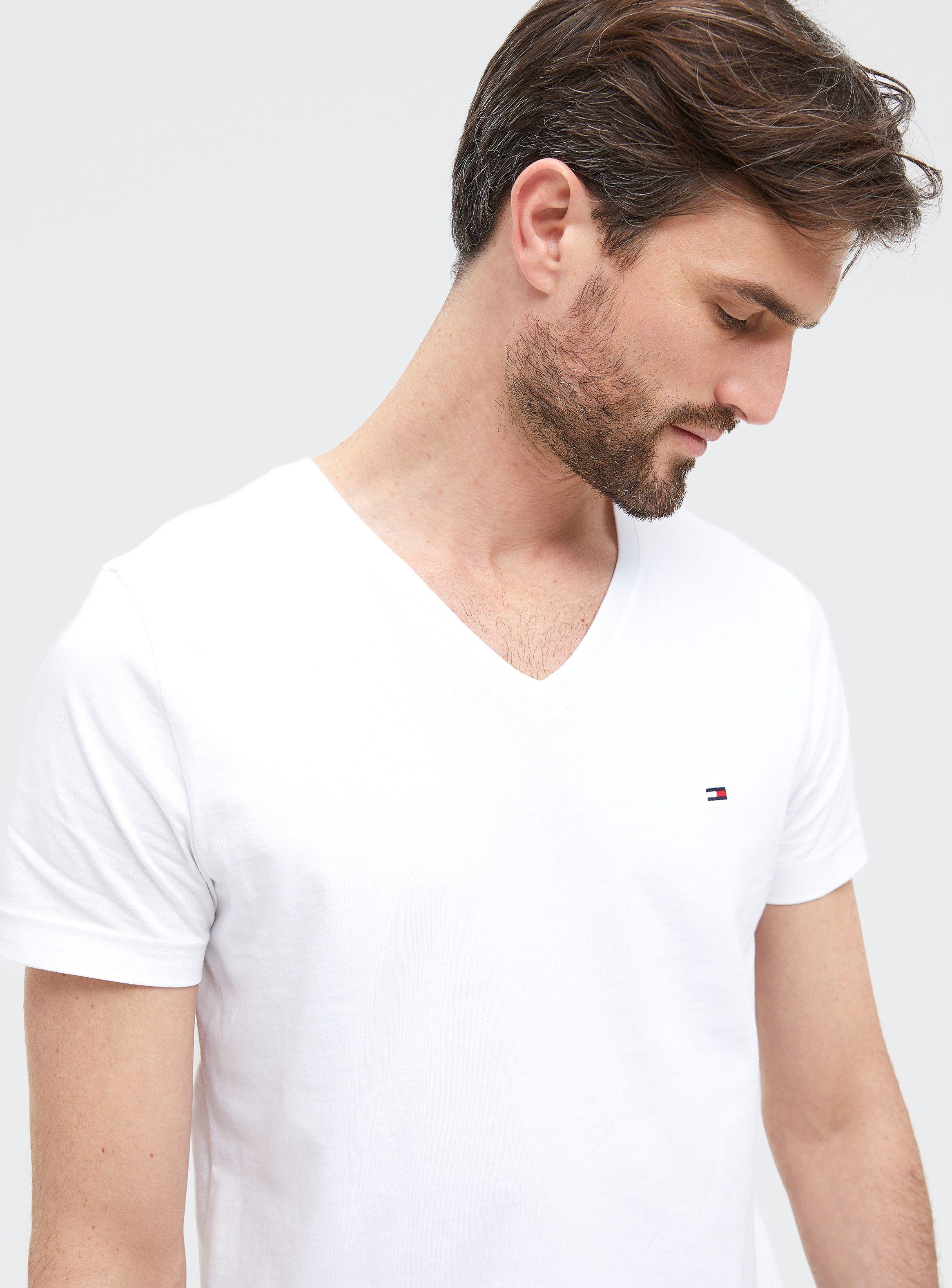 Polera Tommy Hilfiger Algodón Jersey Cuello V Essential-2