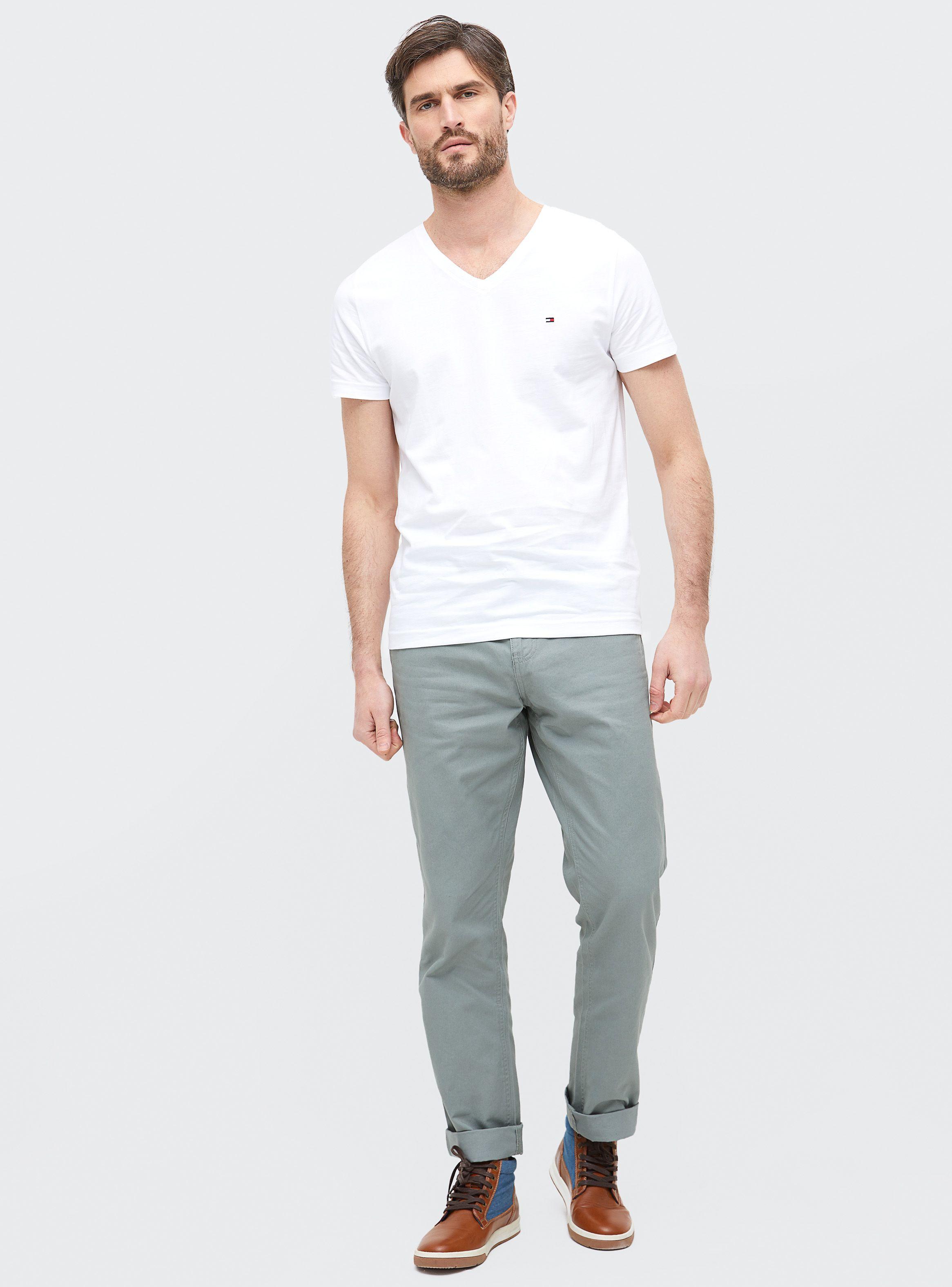 Polera Tommy Hilfiger Algodón Jersey Cuello V Essential-3