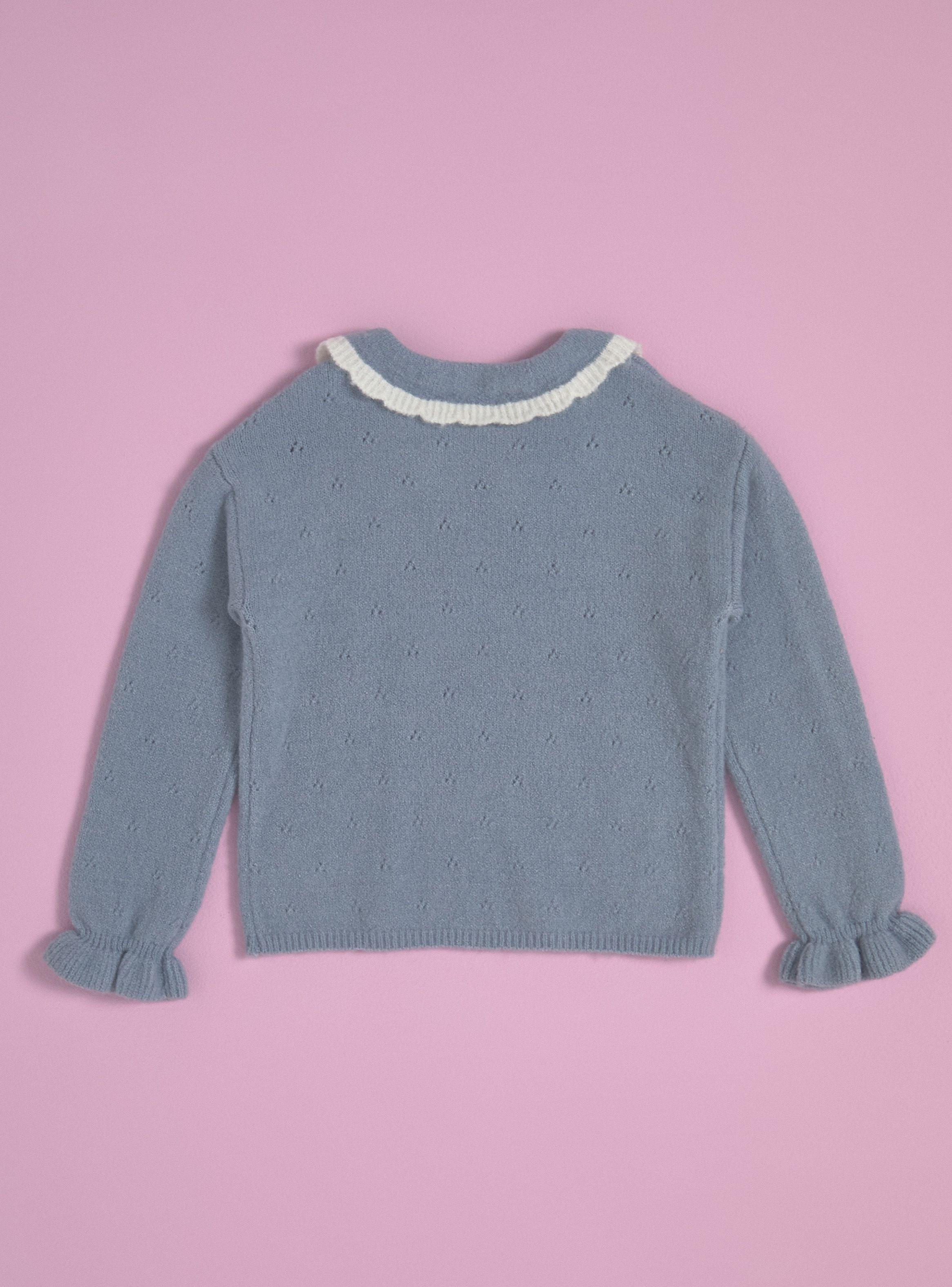 Sweater con Cuello y Mangas con Vuelos-1