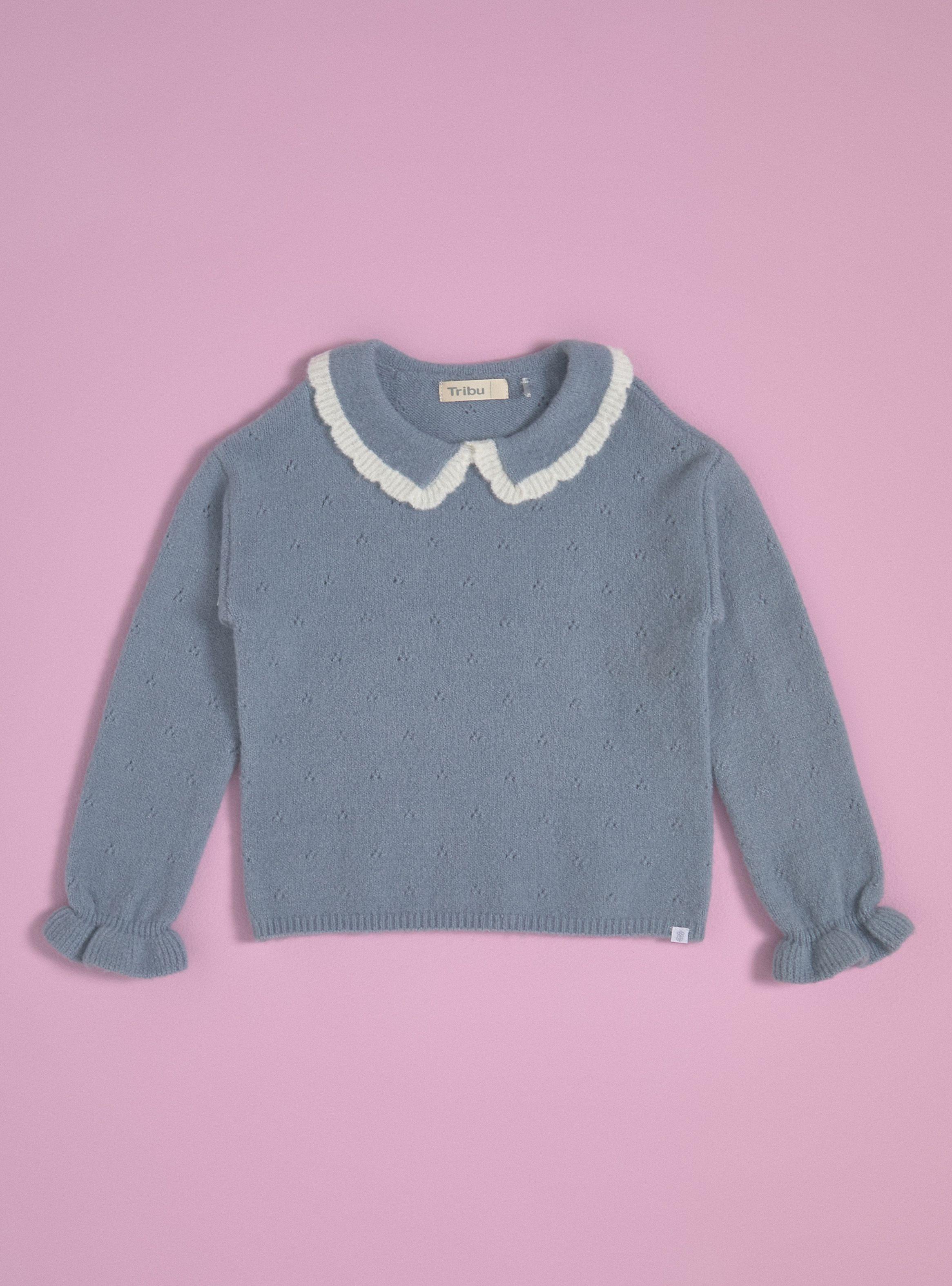 Sweater con Cuello y Mangas con Vuelos-0