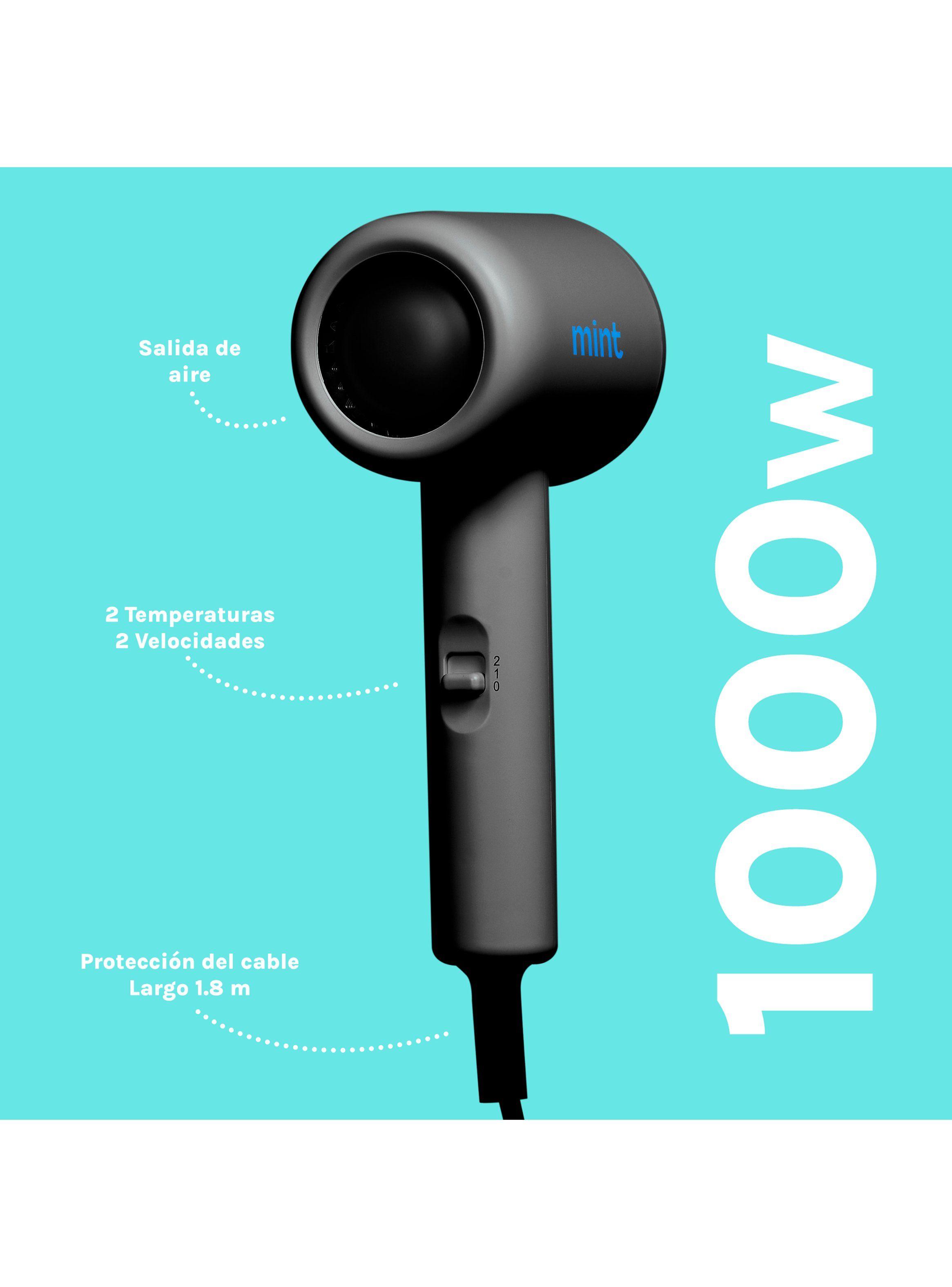 Secador de Pelo Portátil Essencial Ionic Negro-5