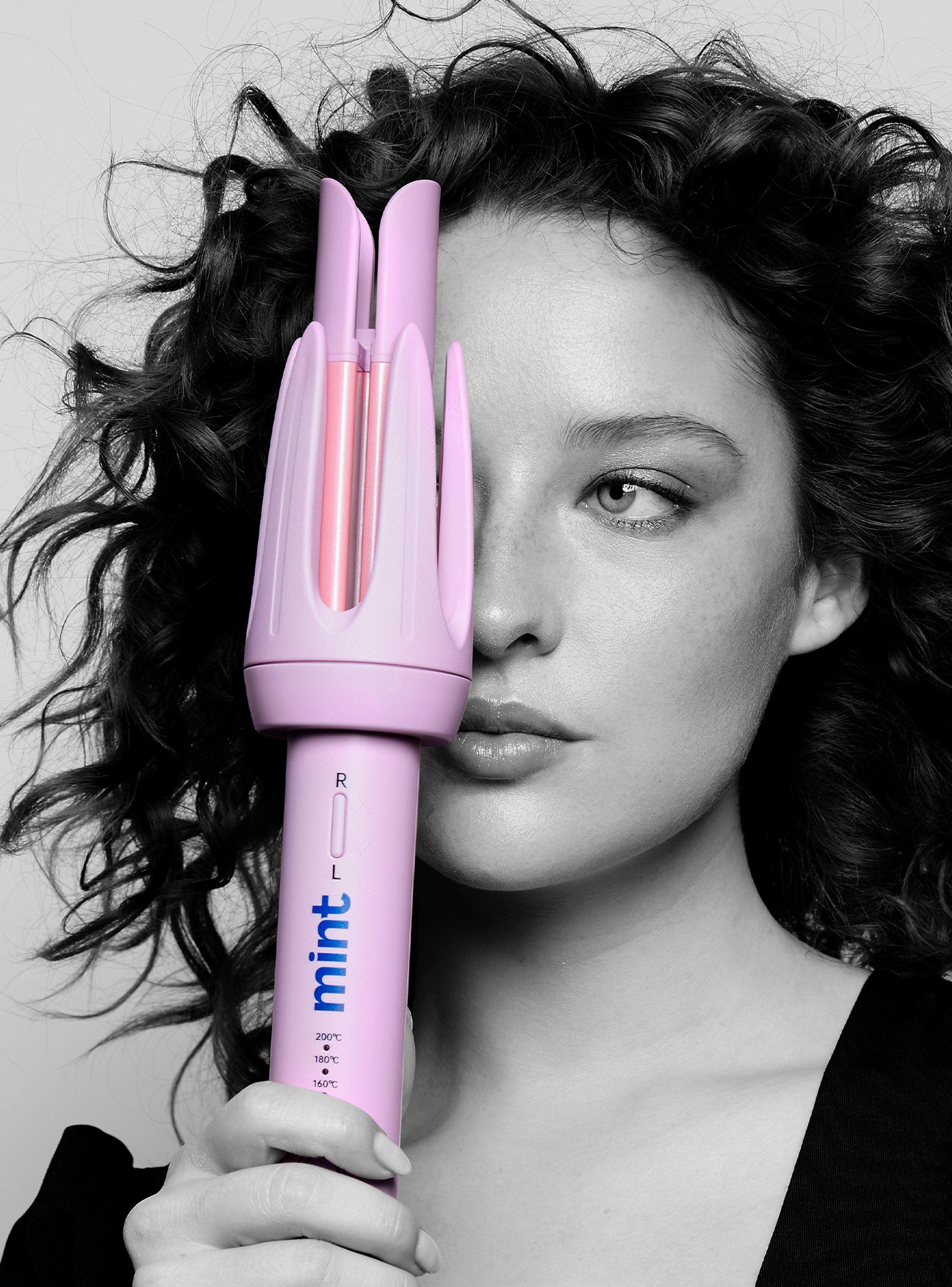 Ondulador de Pelo Automático Rosado-2