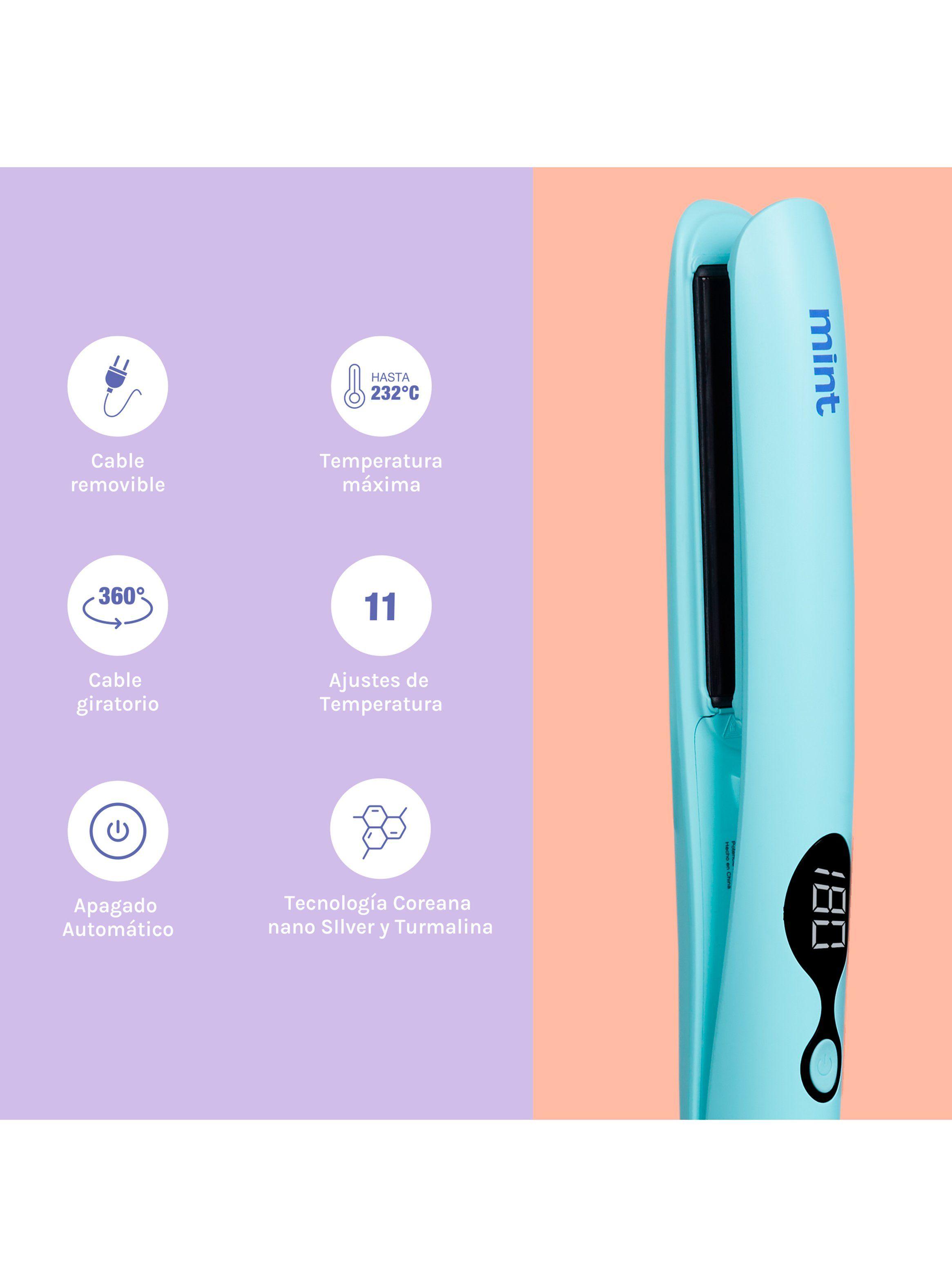 Alisador de Pelo Digital Ceramic Turmalina Dual V Turquesa-6