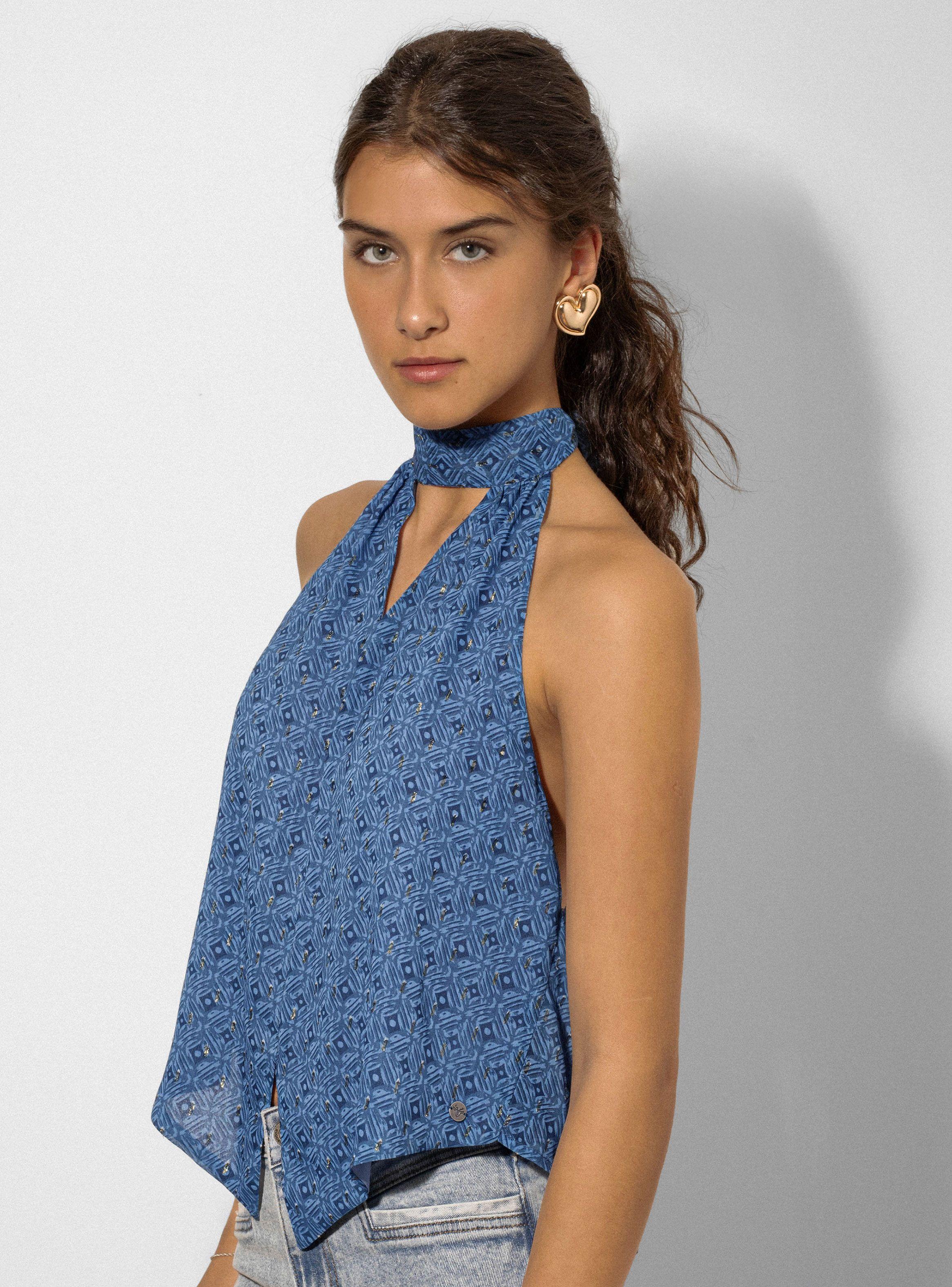 Blusa Halter Full Print-3
