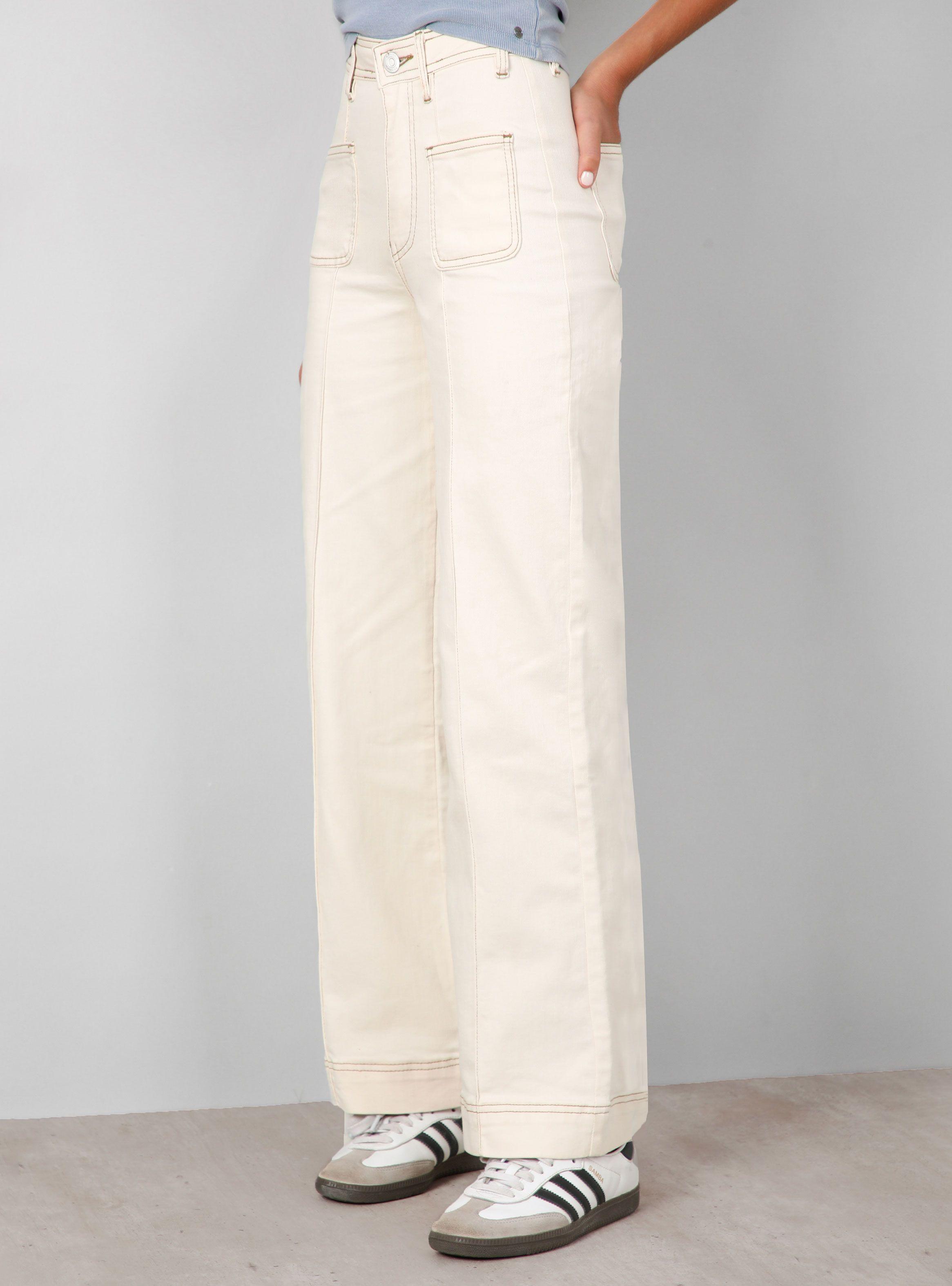 Jeans Pants Wide Leg Ecru-2