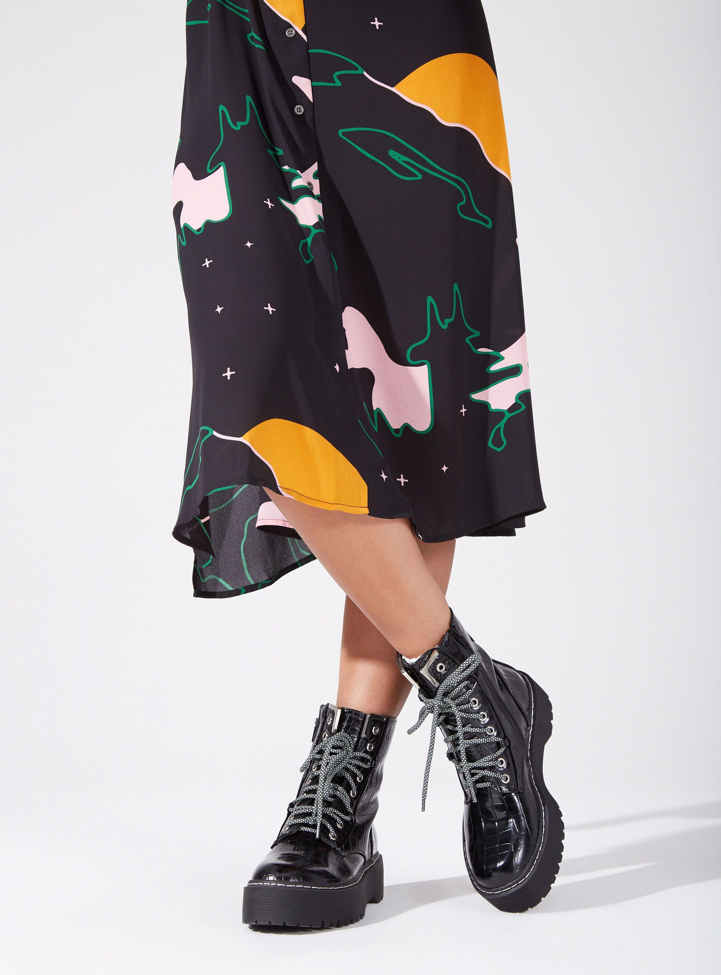 Botín Urbano Foster Mujer Combat Croco-0