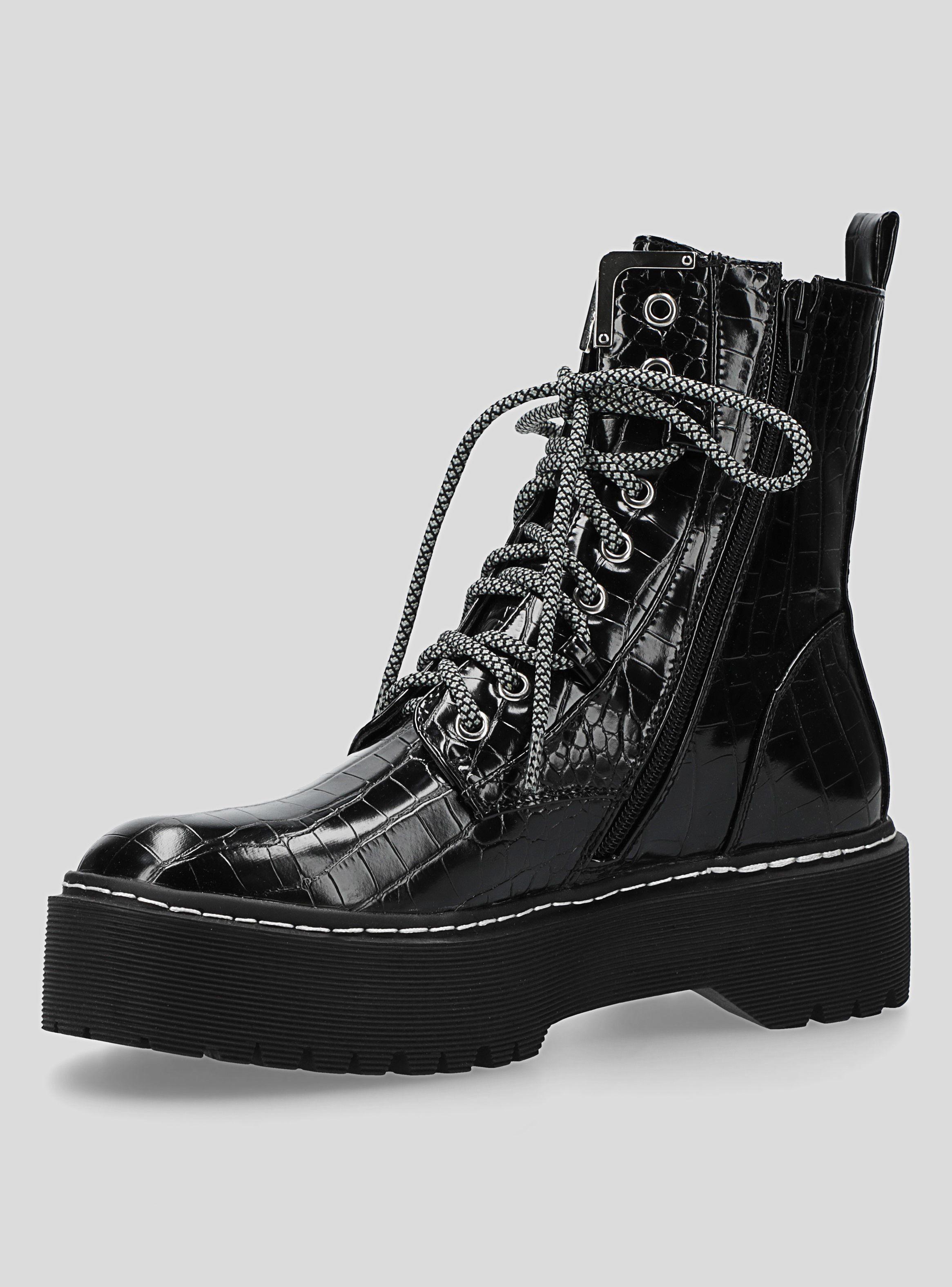 Botín Urbano Foster Mujer Combat Croco-2