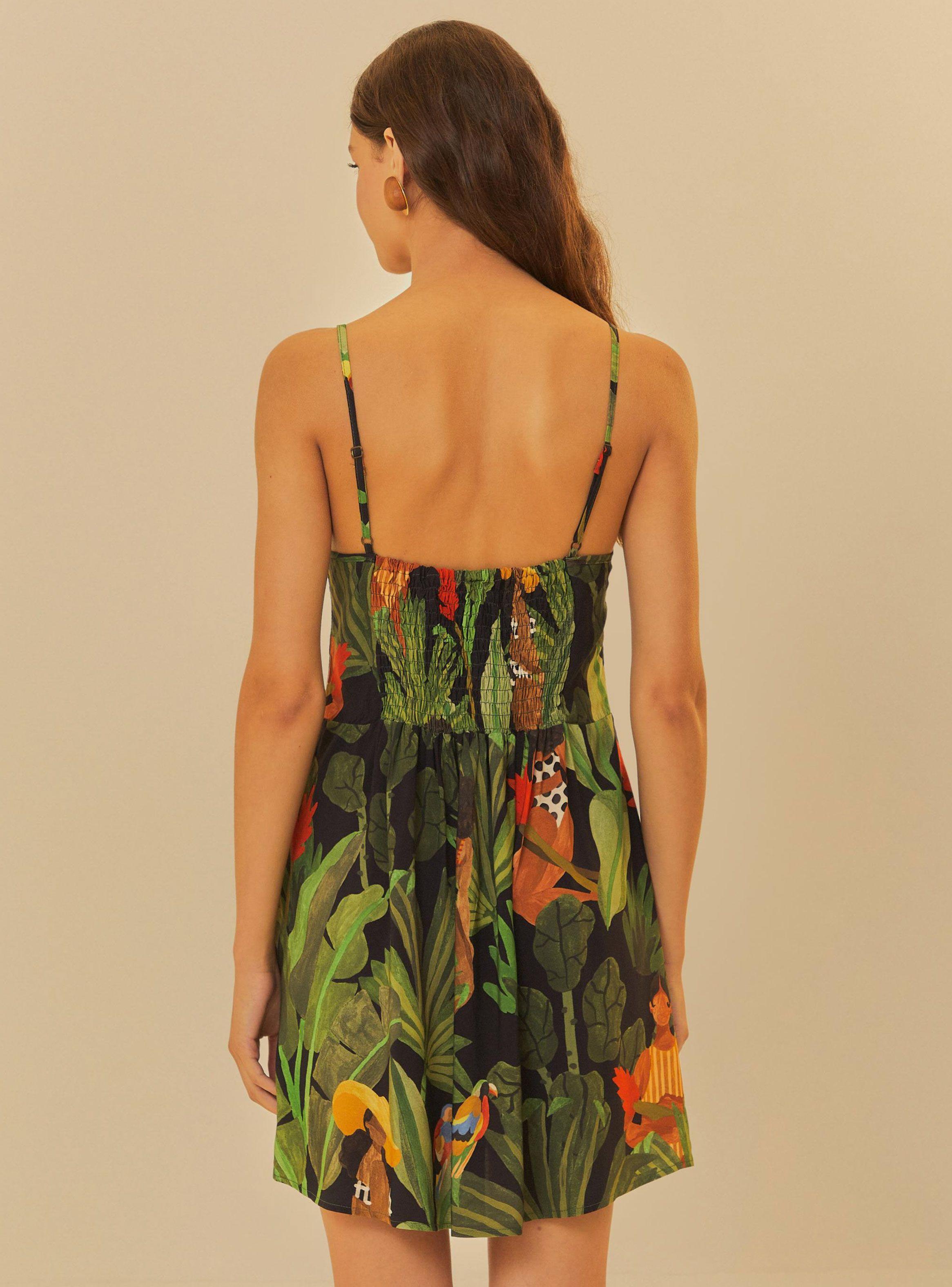 Vestido sin Mangas Tropical-1