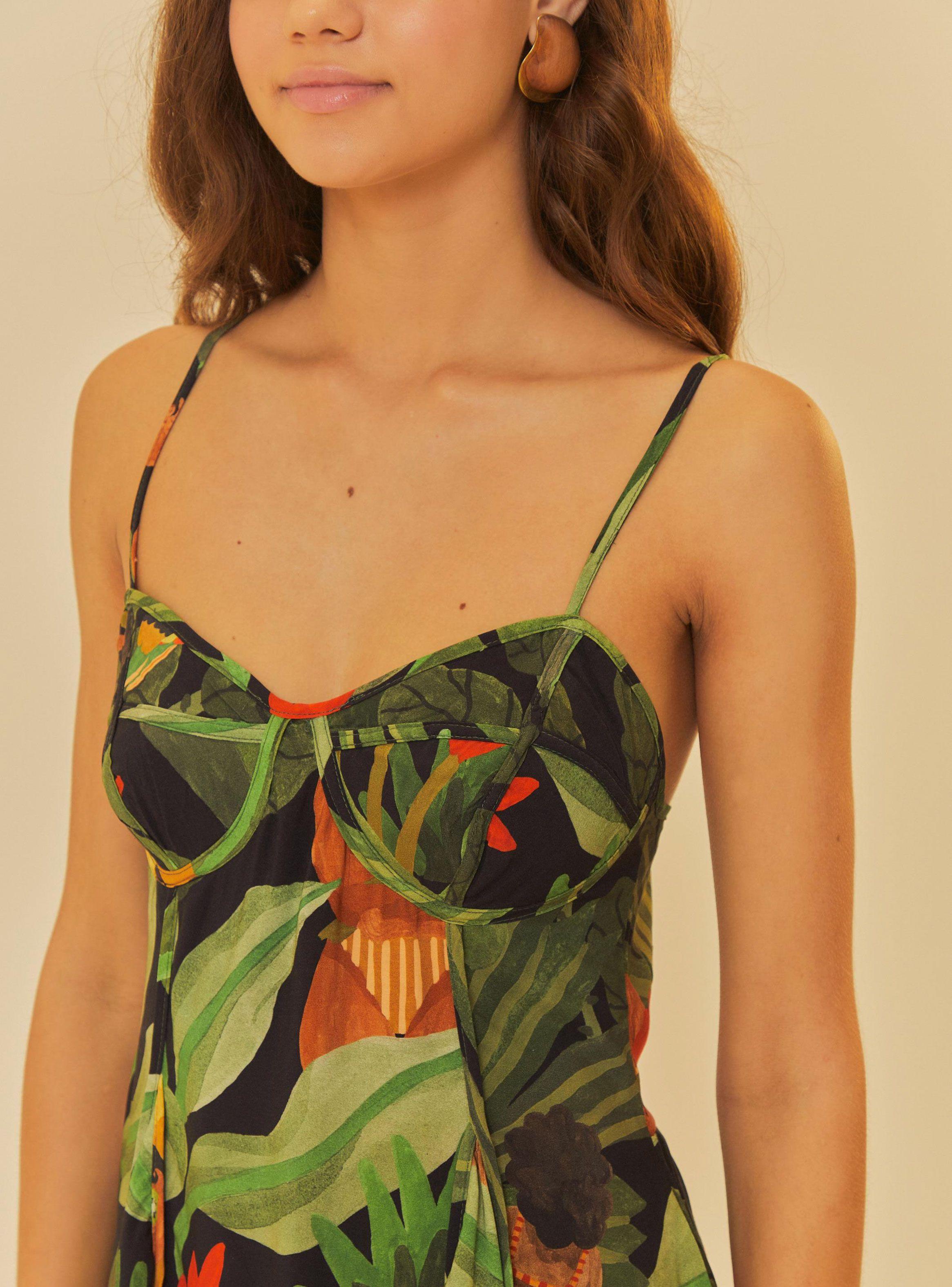 Vestido sin Mangas Tropical-2