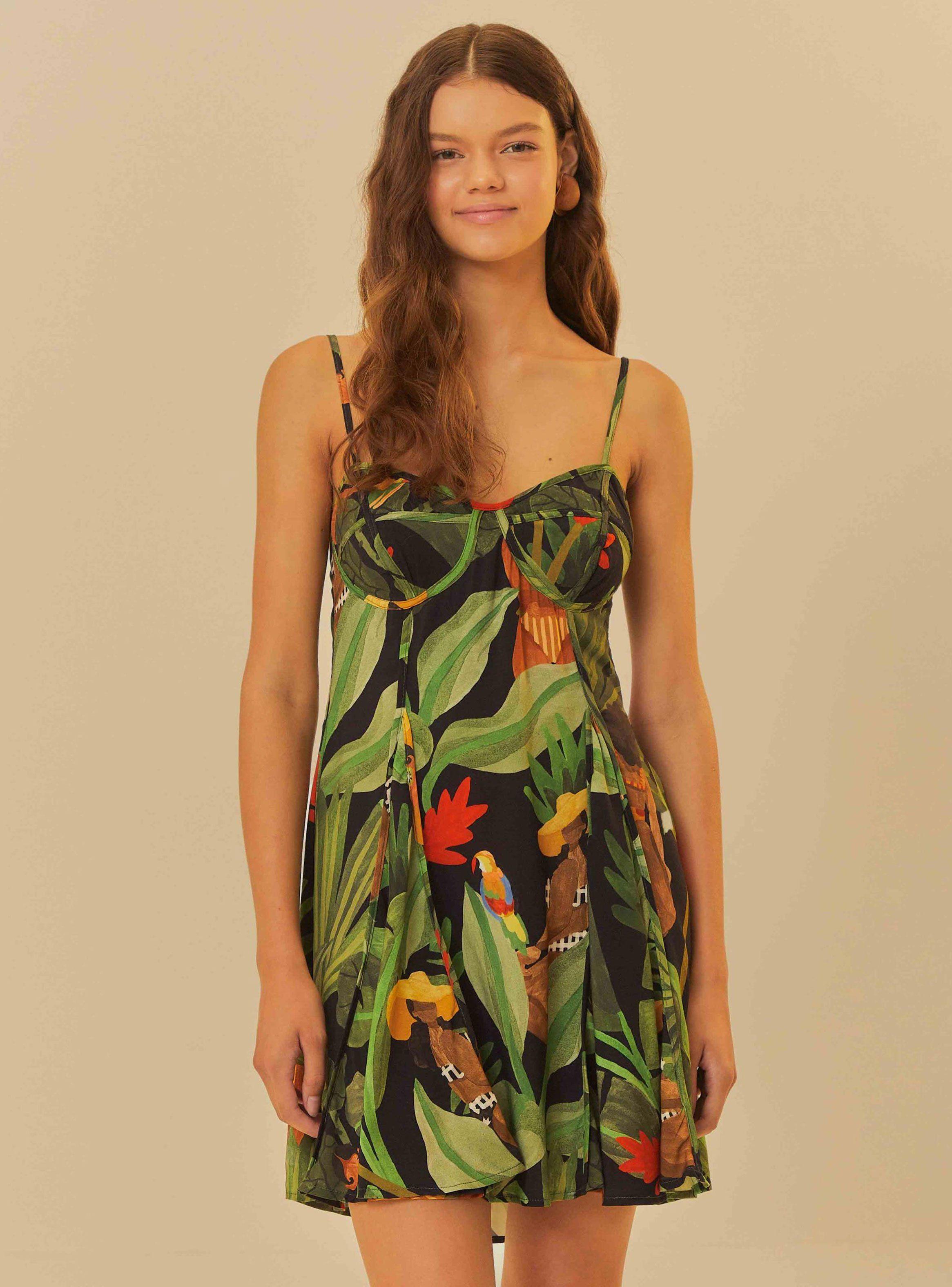 Vestido sin Mangas Tropical-0