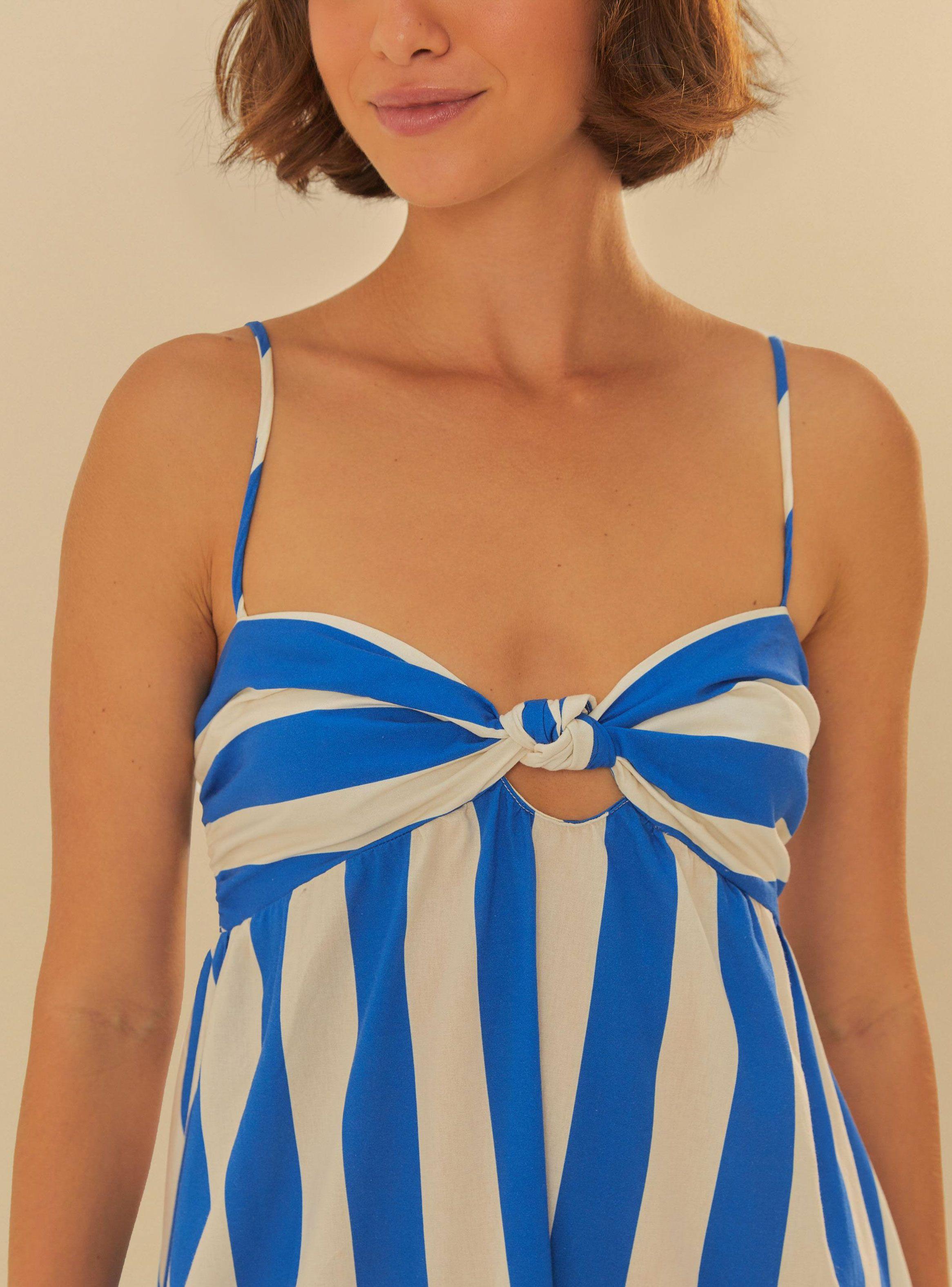 Vestido Largo sin Mangas Rayas-3