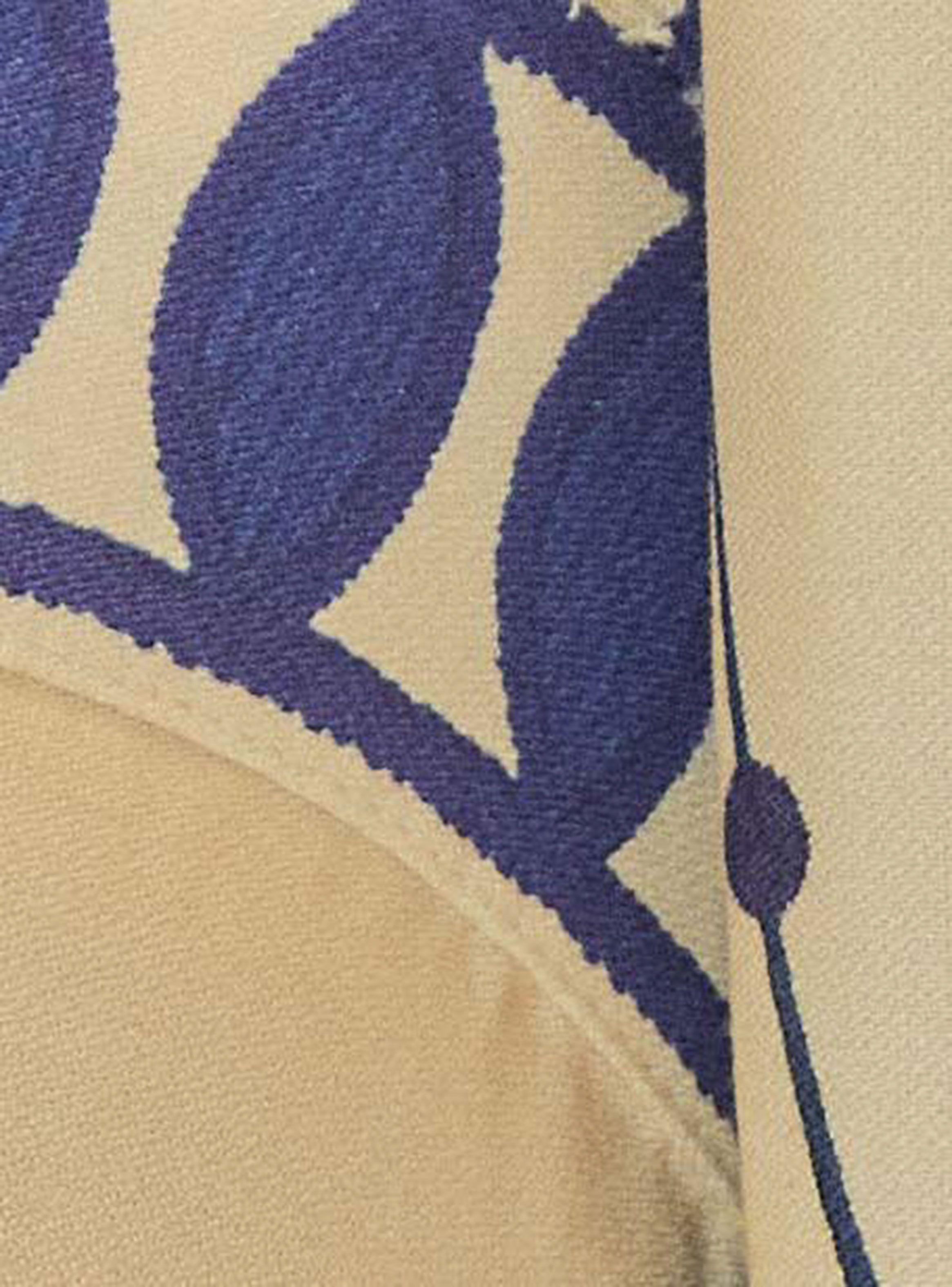 Vestido Largo Manga Abullonada Diseño Aves-3