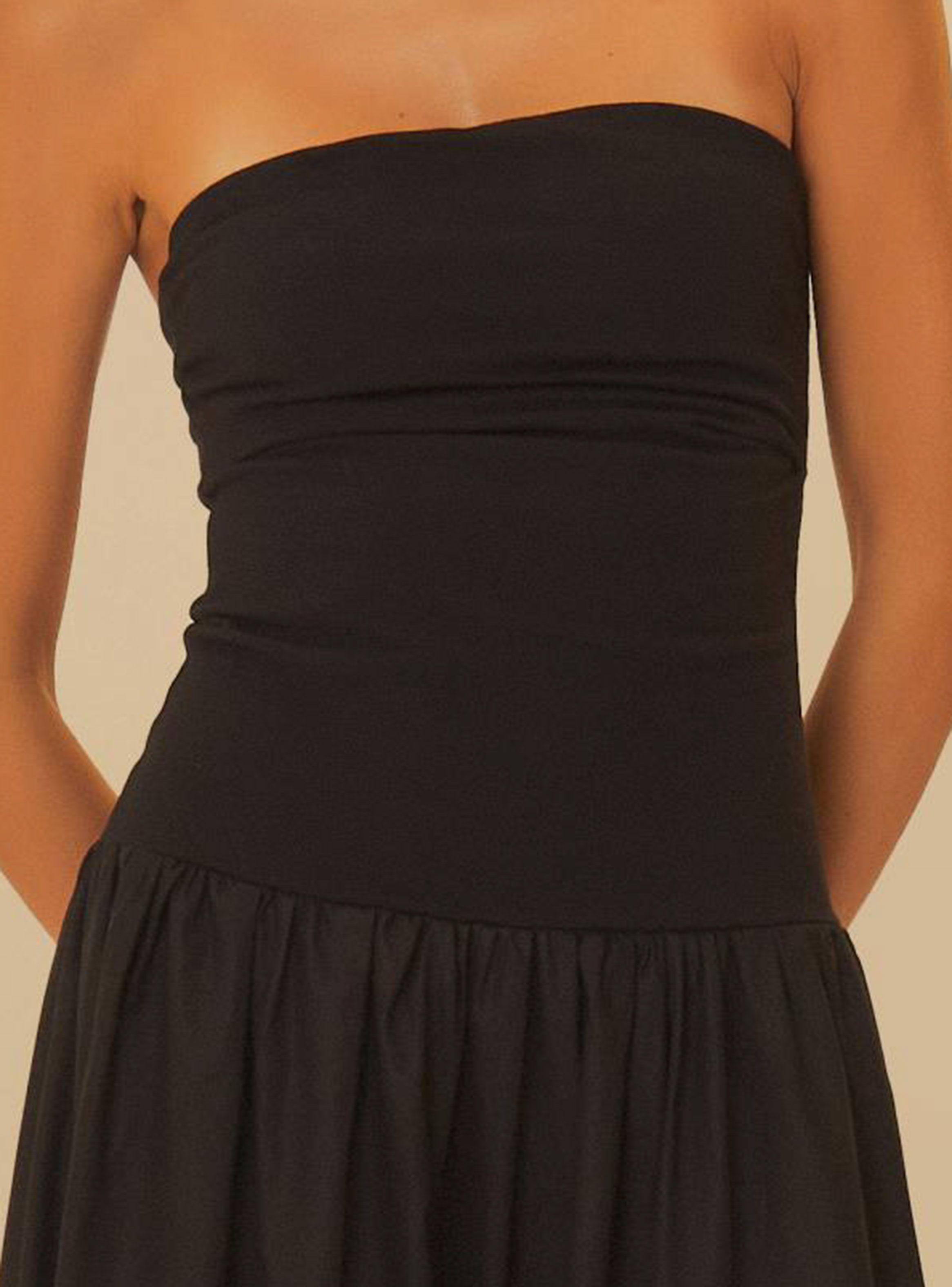 Vestido Largo Ajustado a la Cintura Liso-1