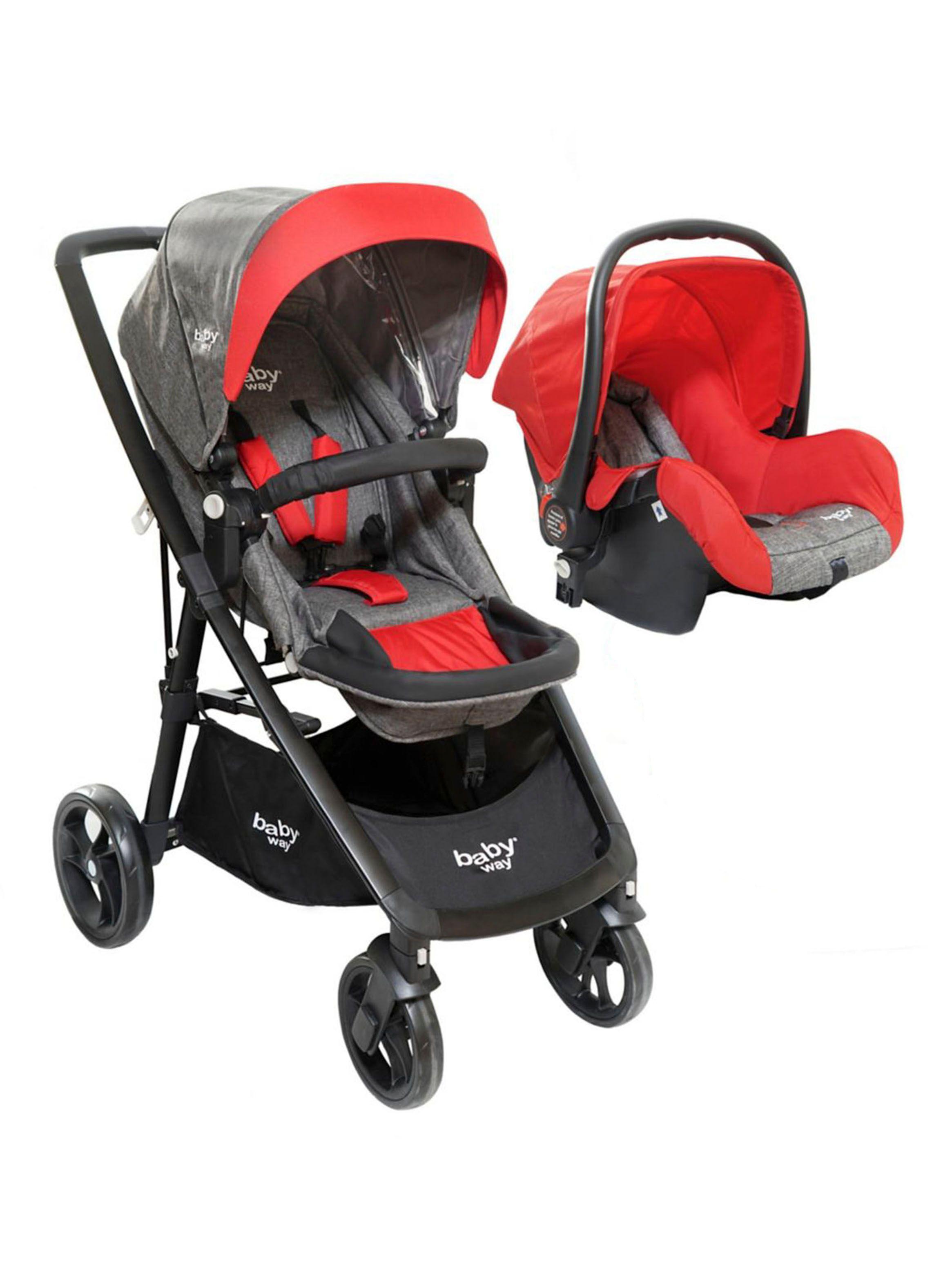 Coche Baby Way Travel Light BW412R181 Rojo-0