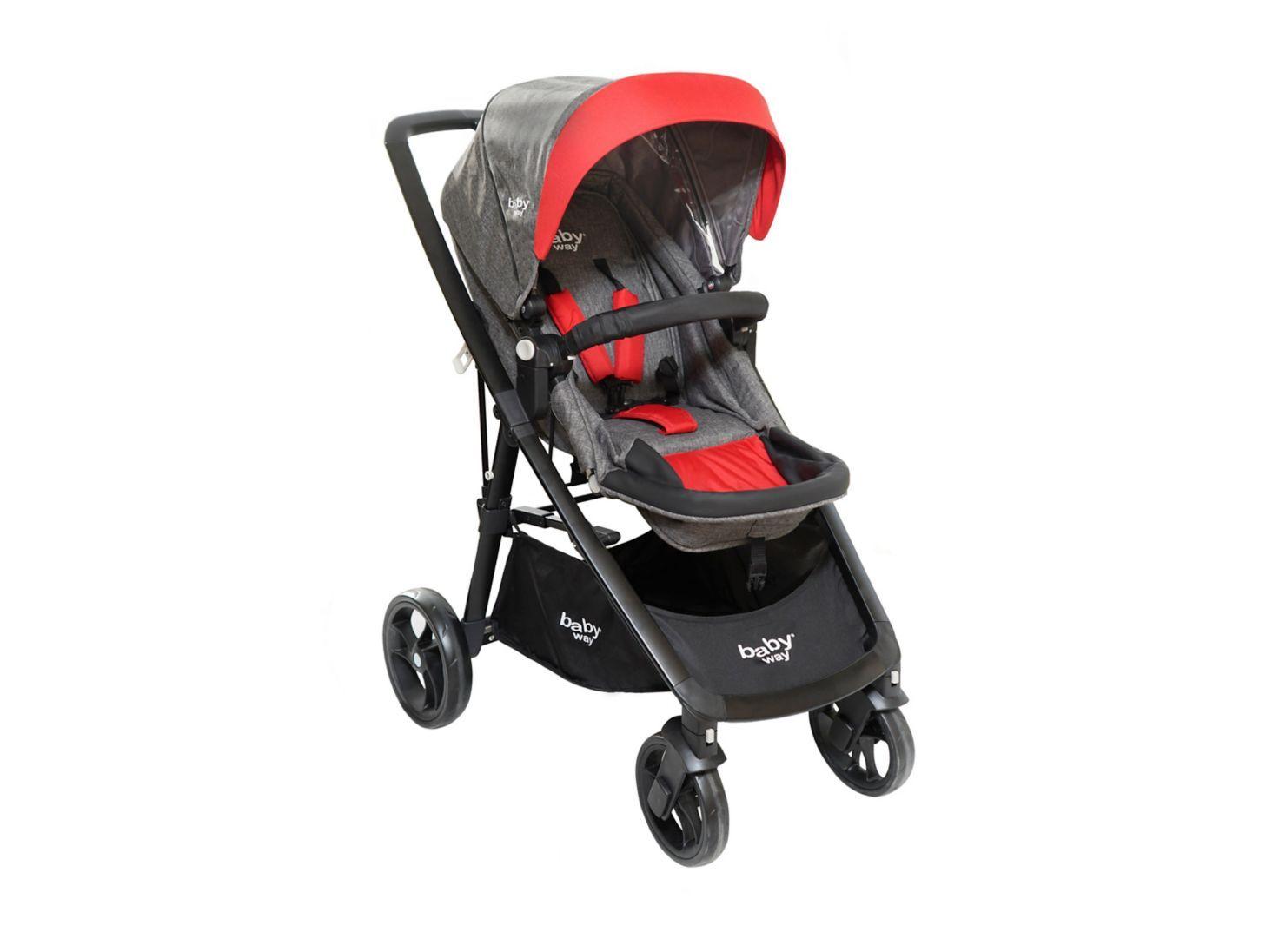 Coche Baby Way Travel Light BW412R181 Rojo-2
