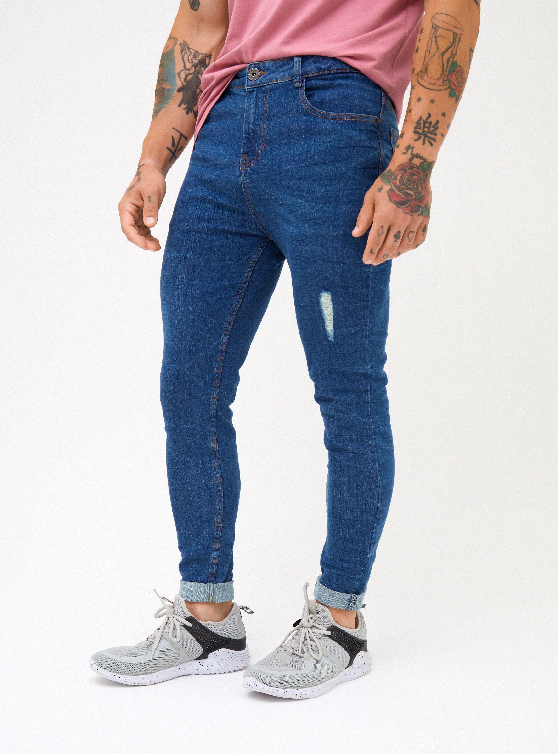 Jeans Spray On Fit Craquelado y Rasguños-0