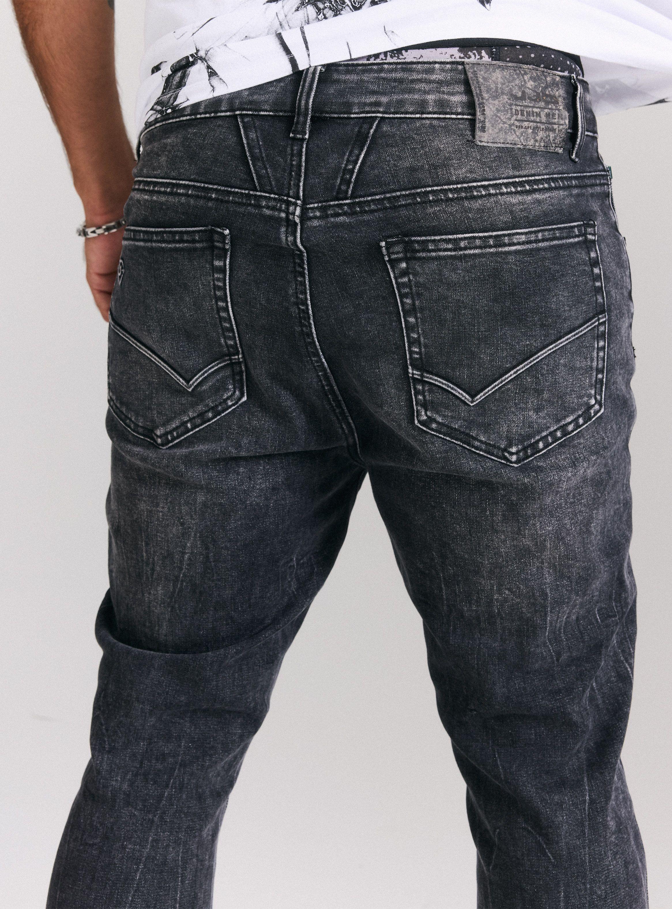Jeans Gravillado Basta Descosida Basta Flare Skinny Flare-3