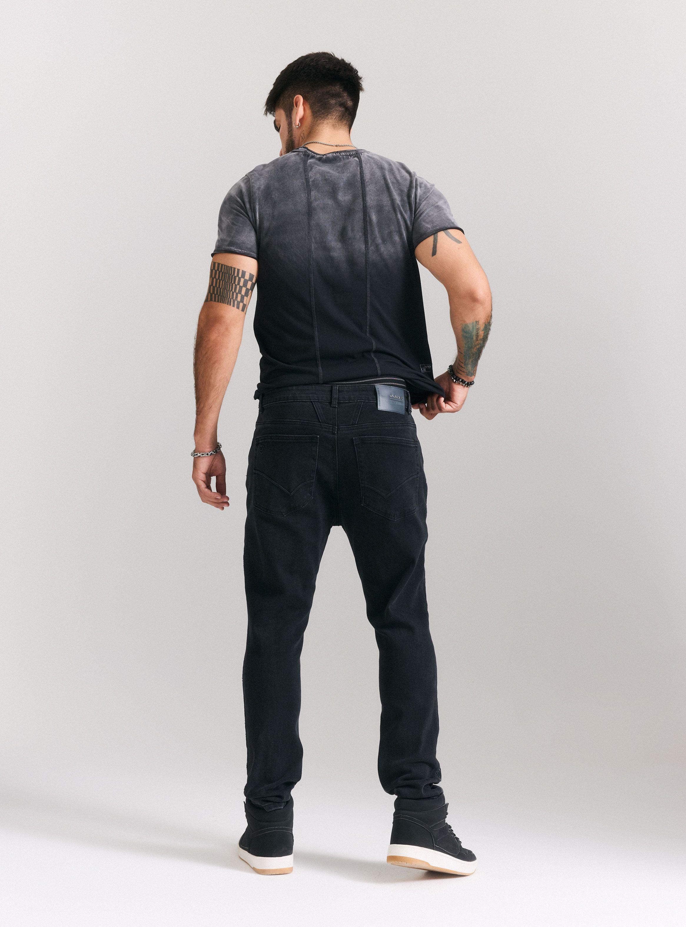 Jeans Full Roturas Piquetes Tapered Fit-5
