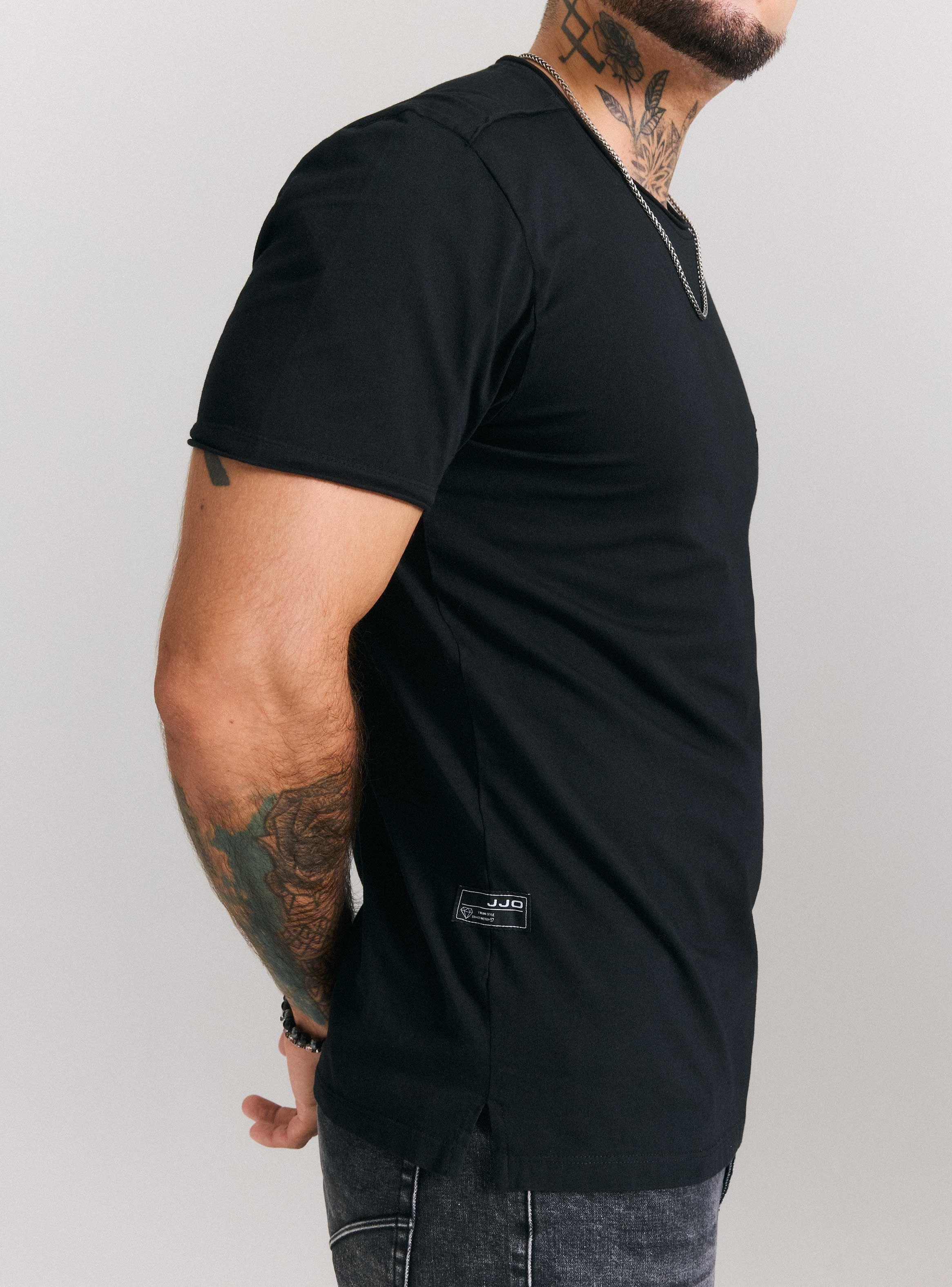 Polera Parche Tela Deshilachada Bordado Espalda-2