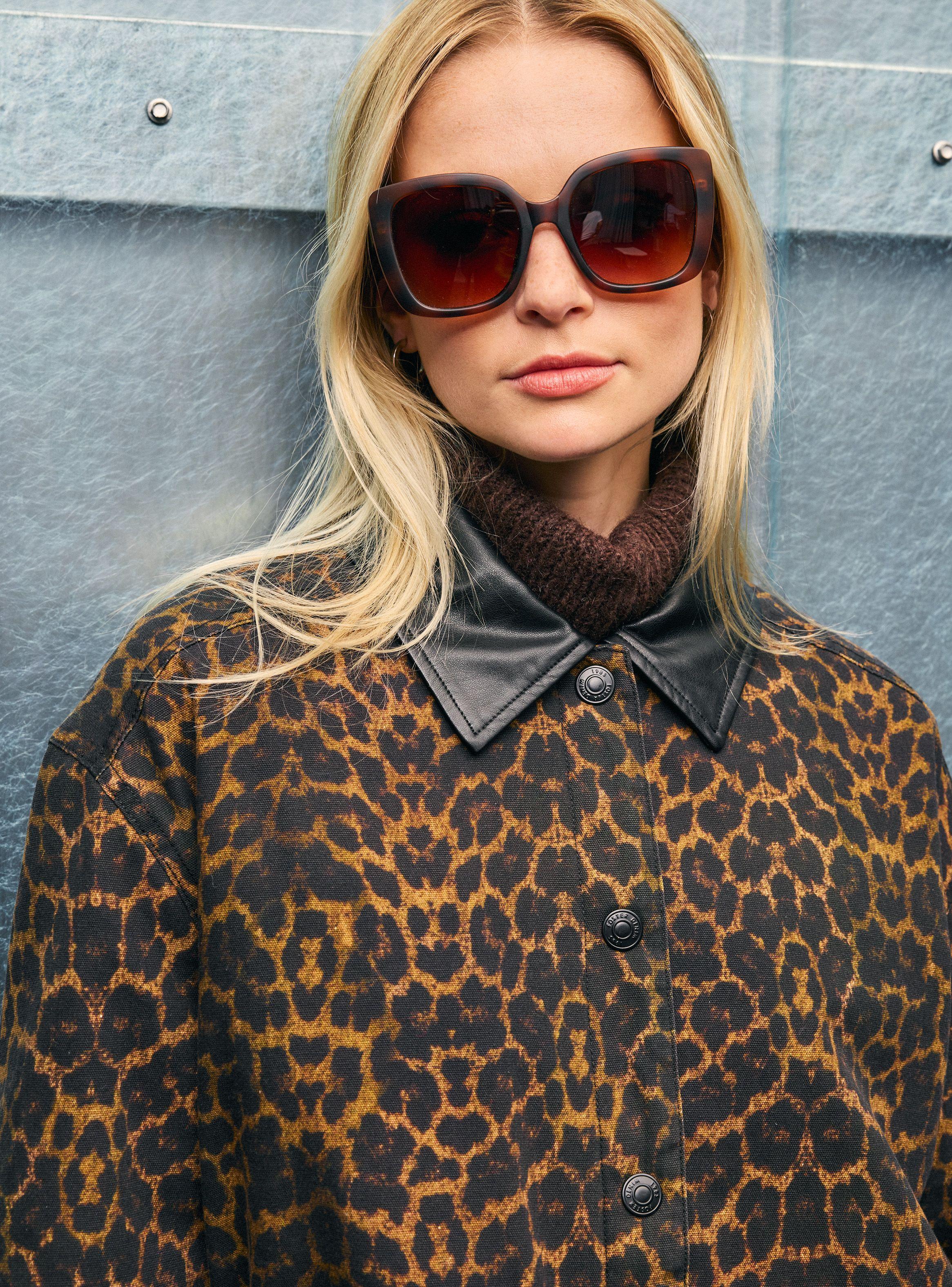 Chaqueta Animal Print con Solapa-2