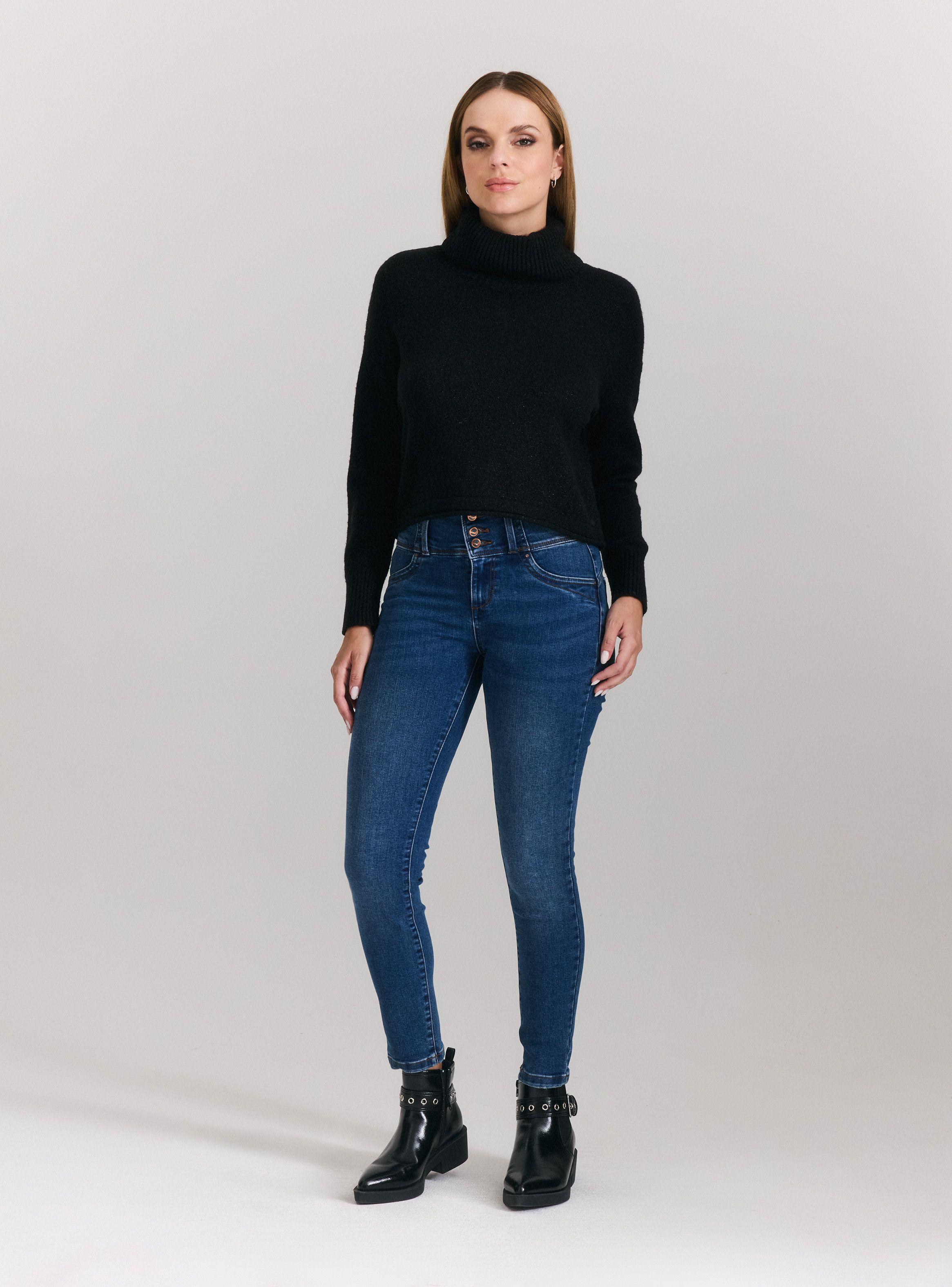 Sweater Crop Cuello Alto con Lurex-4