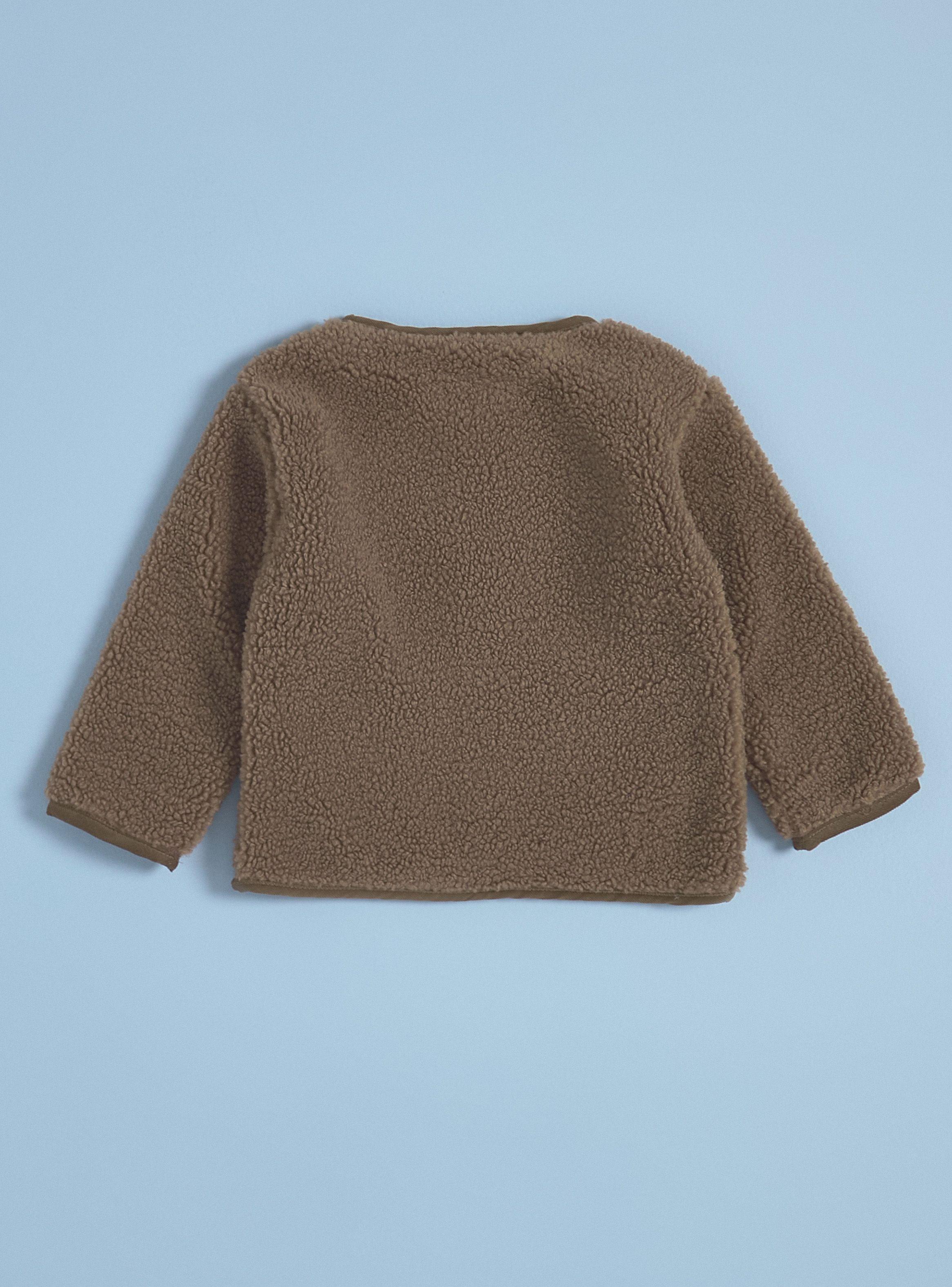 Chaqueta de Sherpa con Botones Delanteros-2