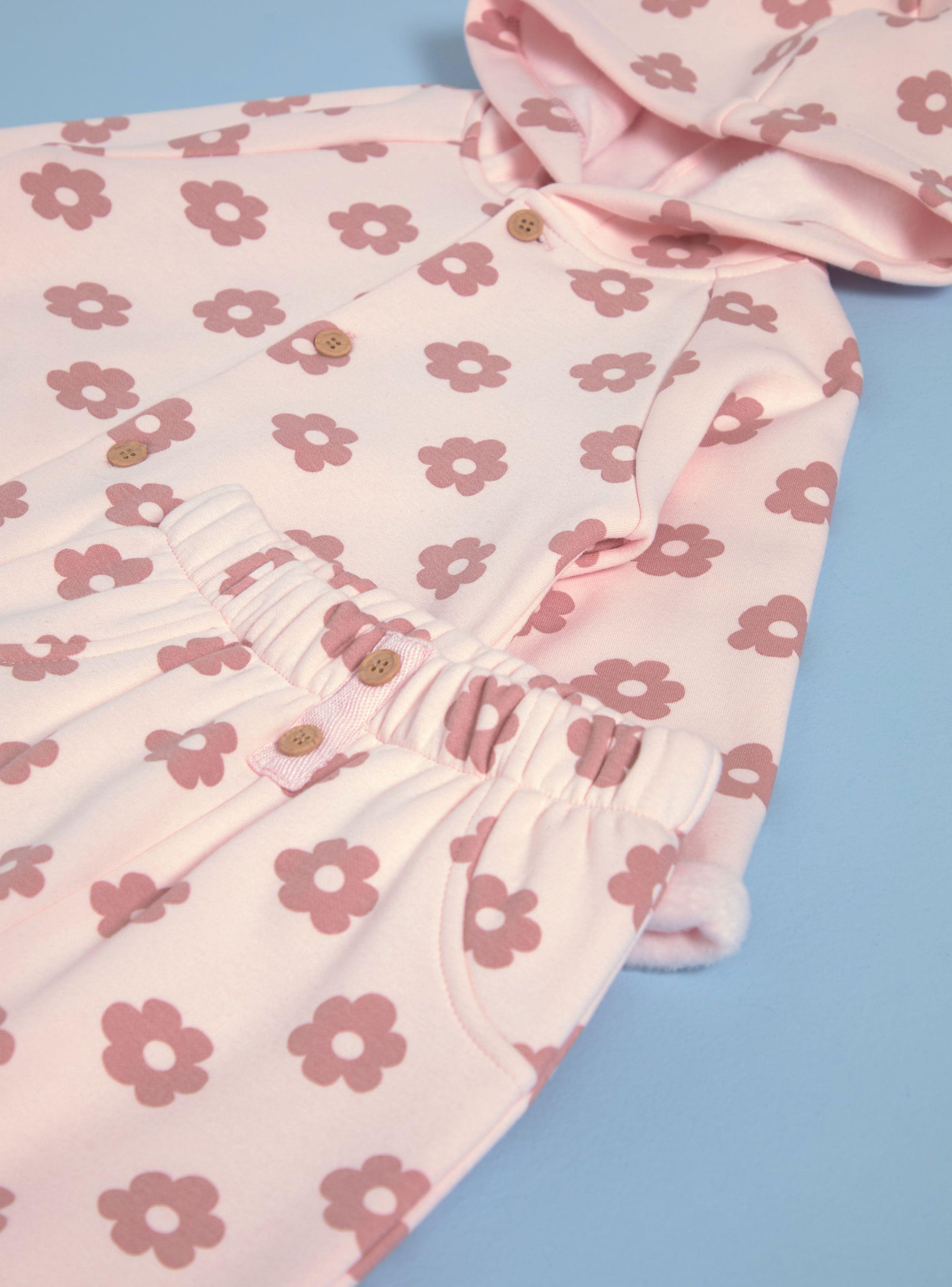 Buzo Estampado con Botones Delantero y Capucha-2