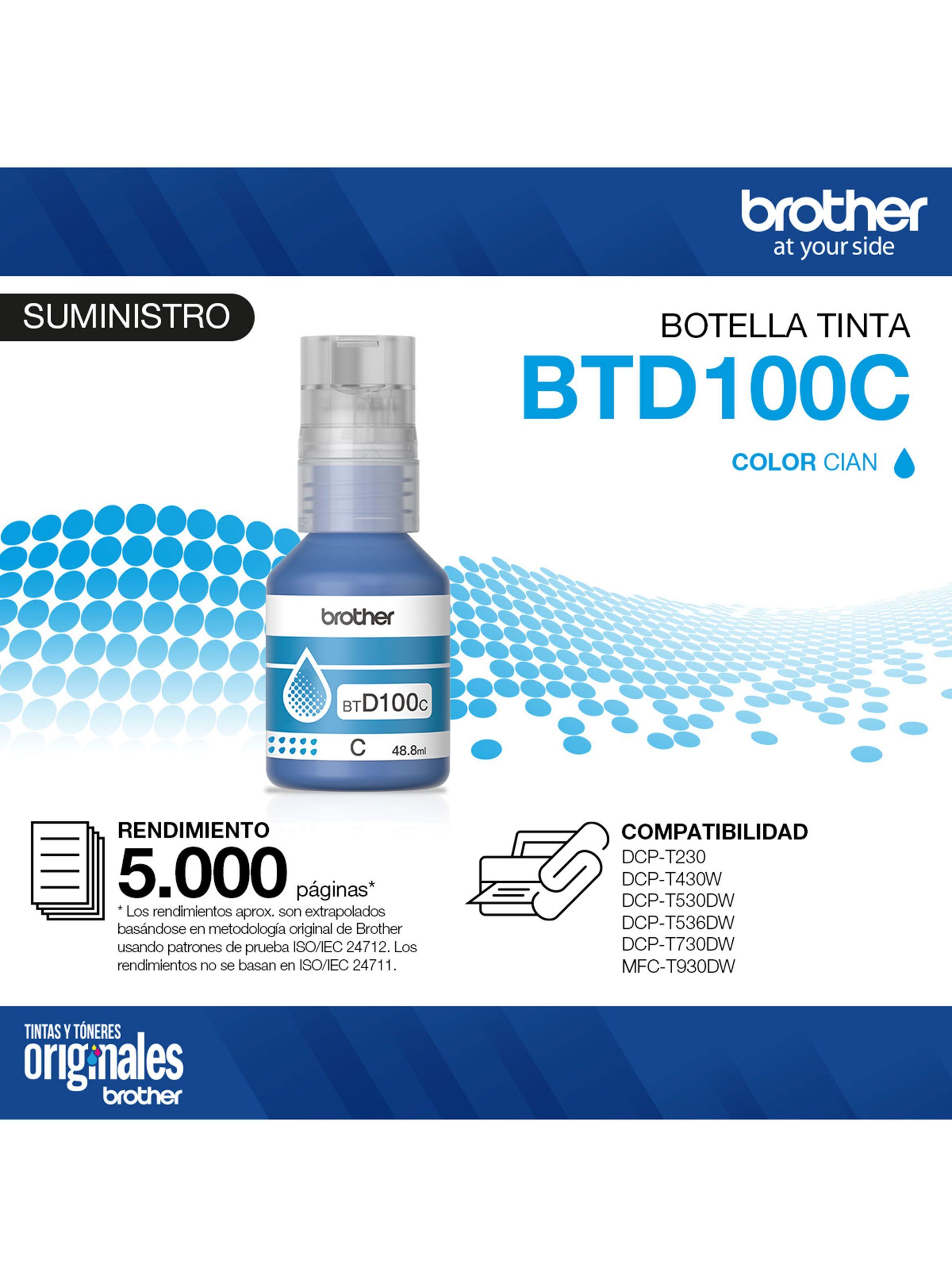 Botella de Tinta BTD100C Cian-4