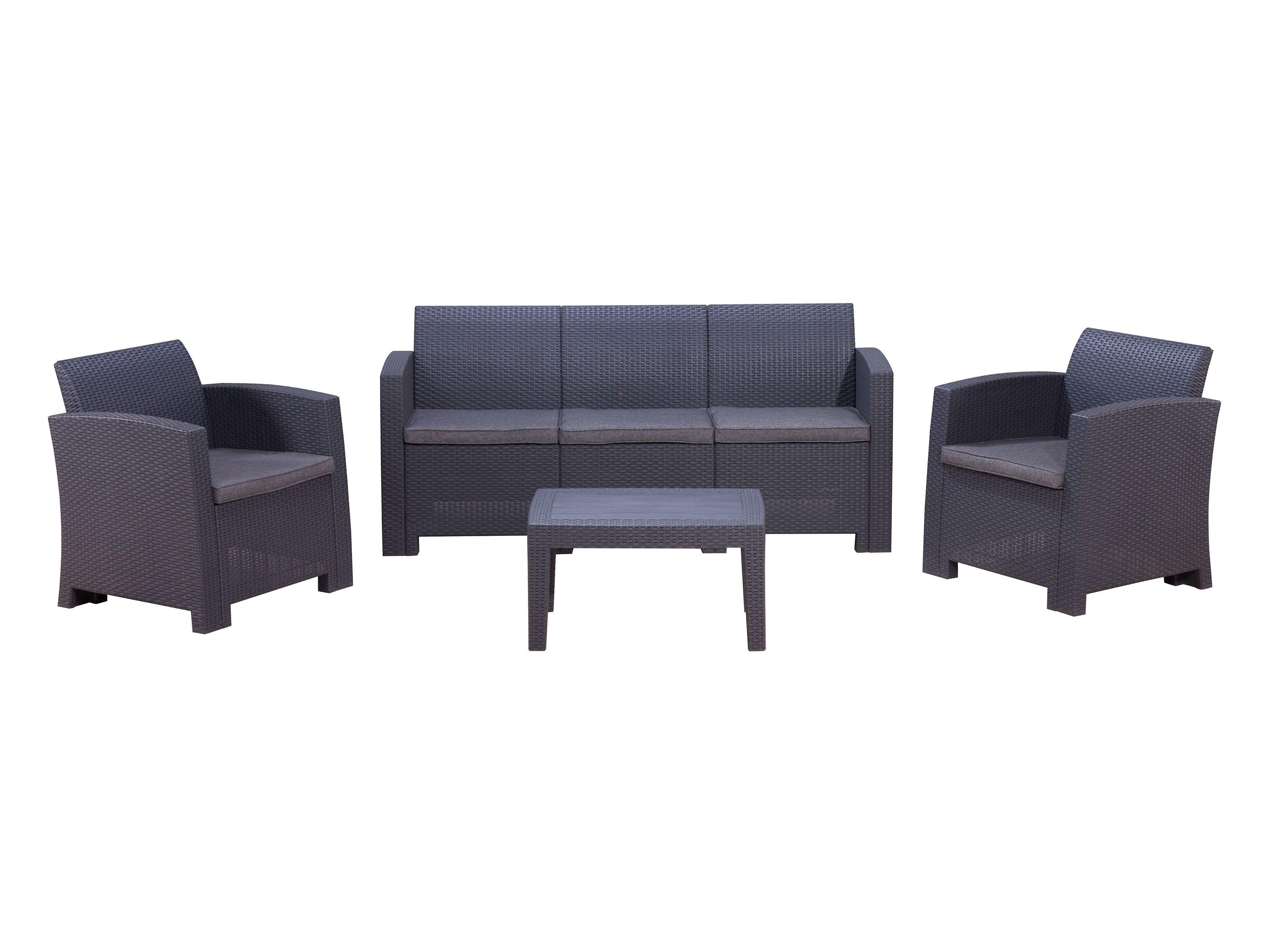 Juego de Living Milano Sofá 3C + 2 Sillones+ Mesa Northwest-2