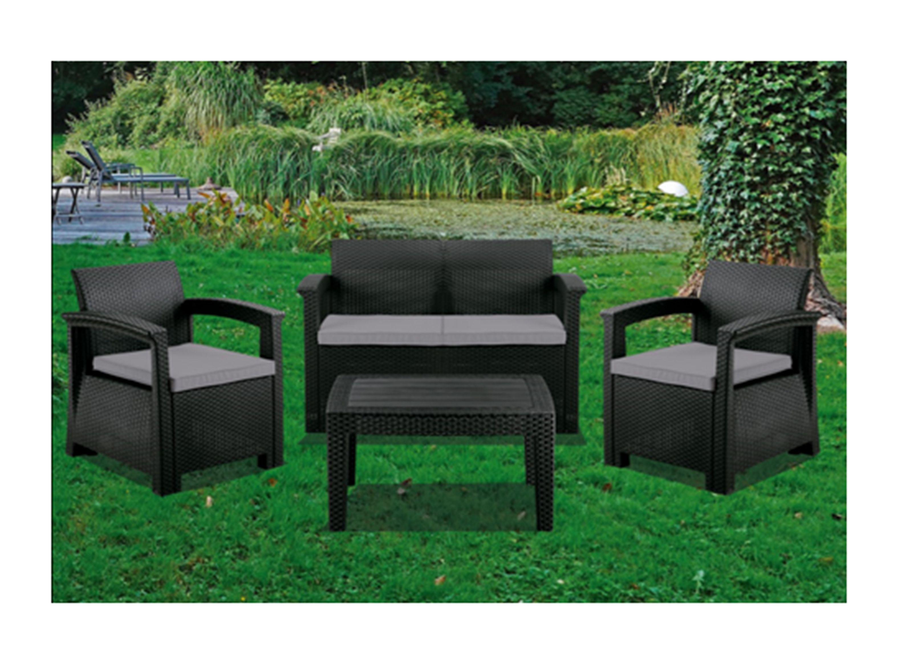 Juego de Living Ibiza Sofá 2C + 2 Sillones + Mesa Northwest-2