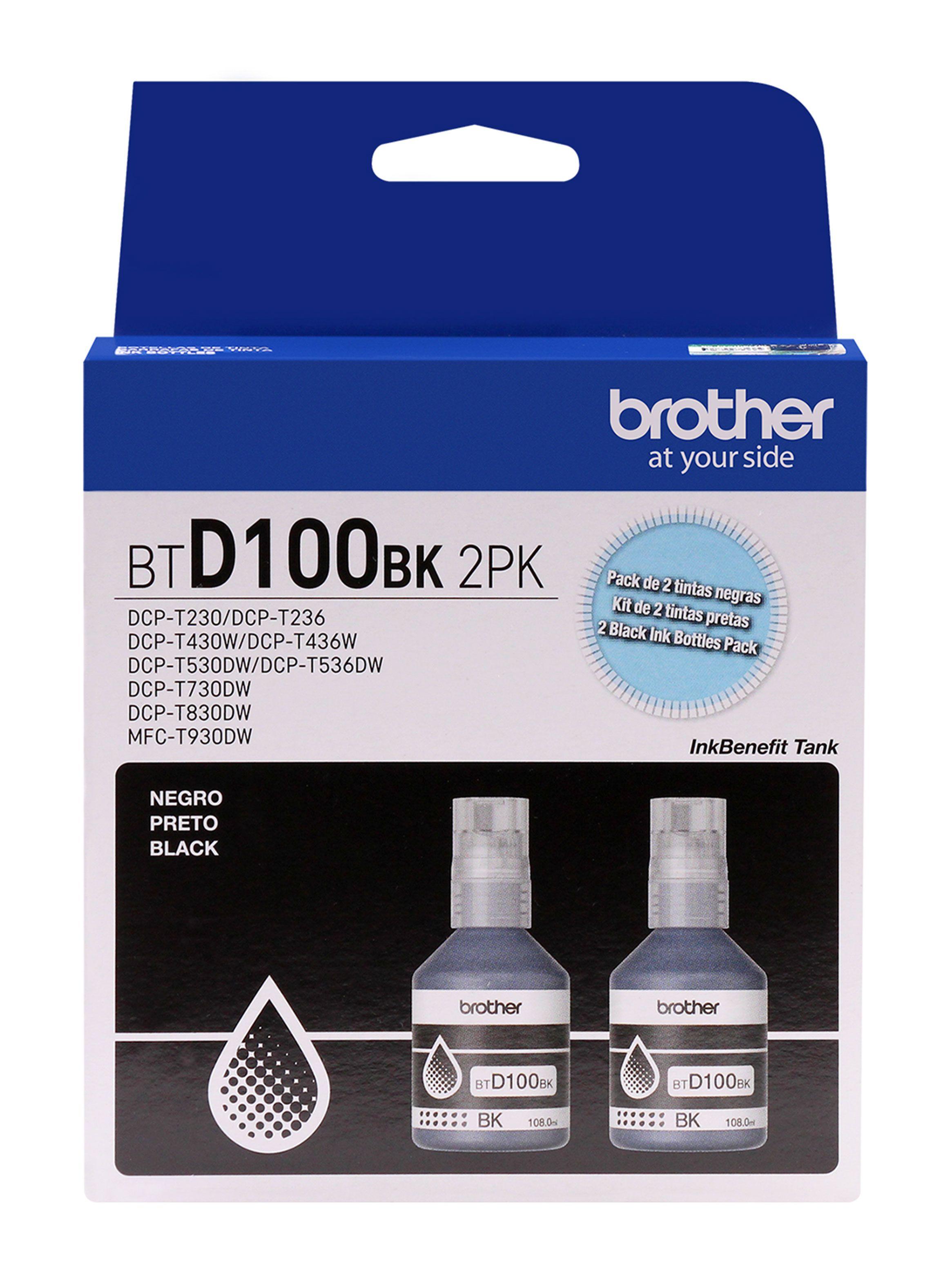 Pack 2 Botellas de Tinta BTD100BK Negro-1