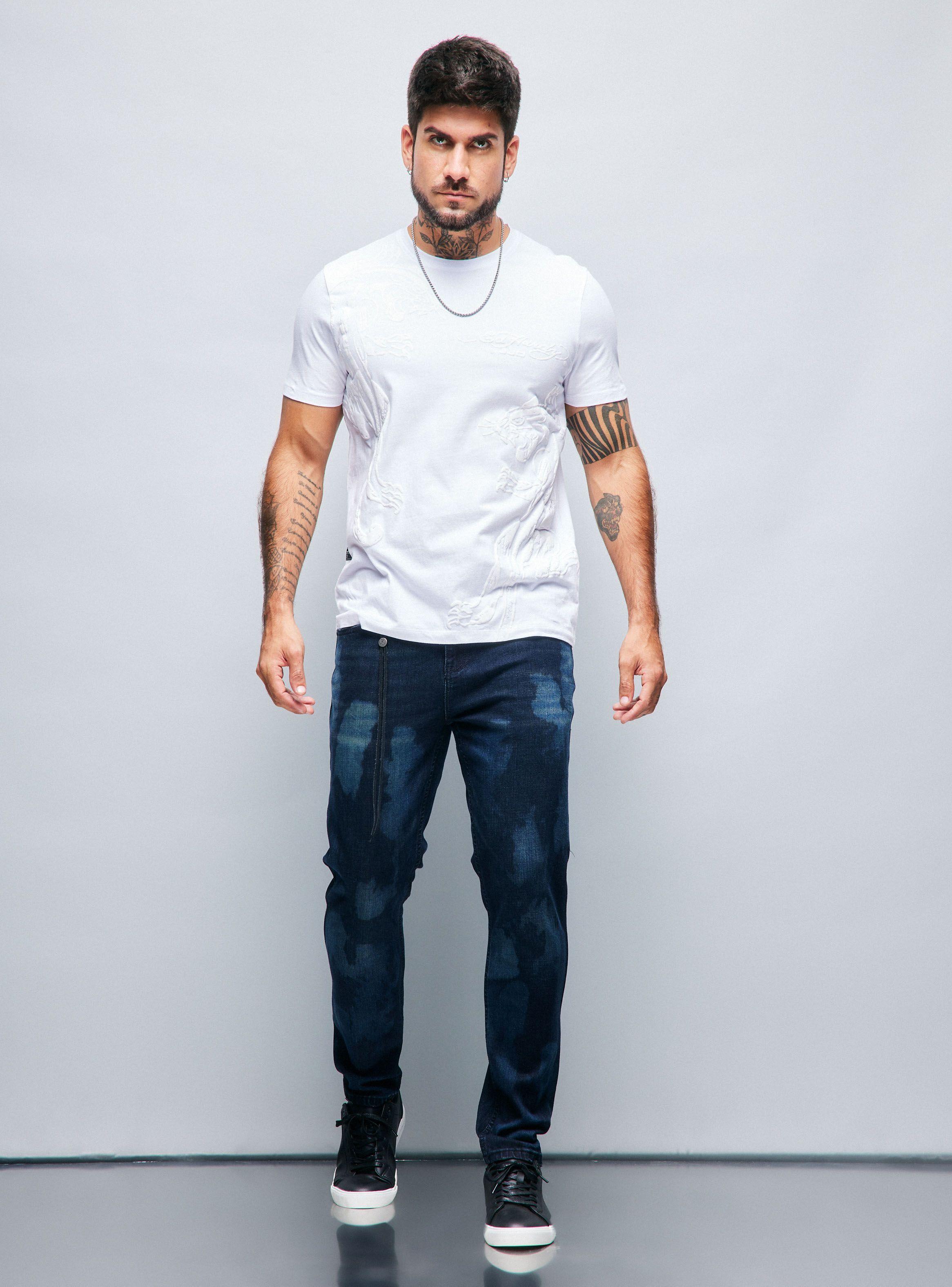 Polera Ed Hardy Estampado Pantera Tono Sobre Tono-4