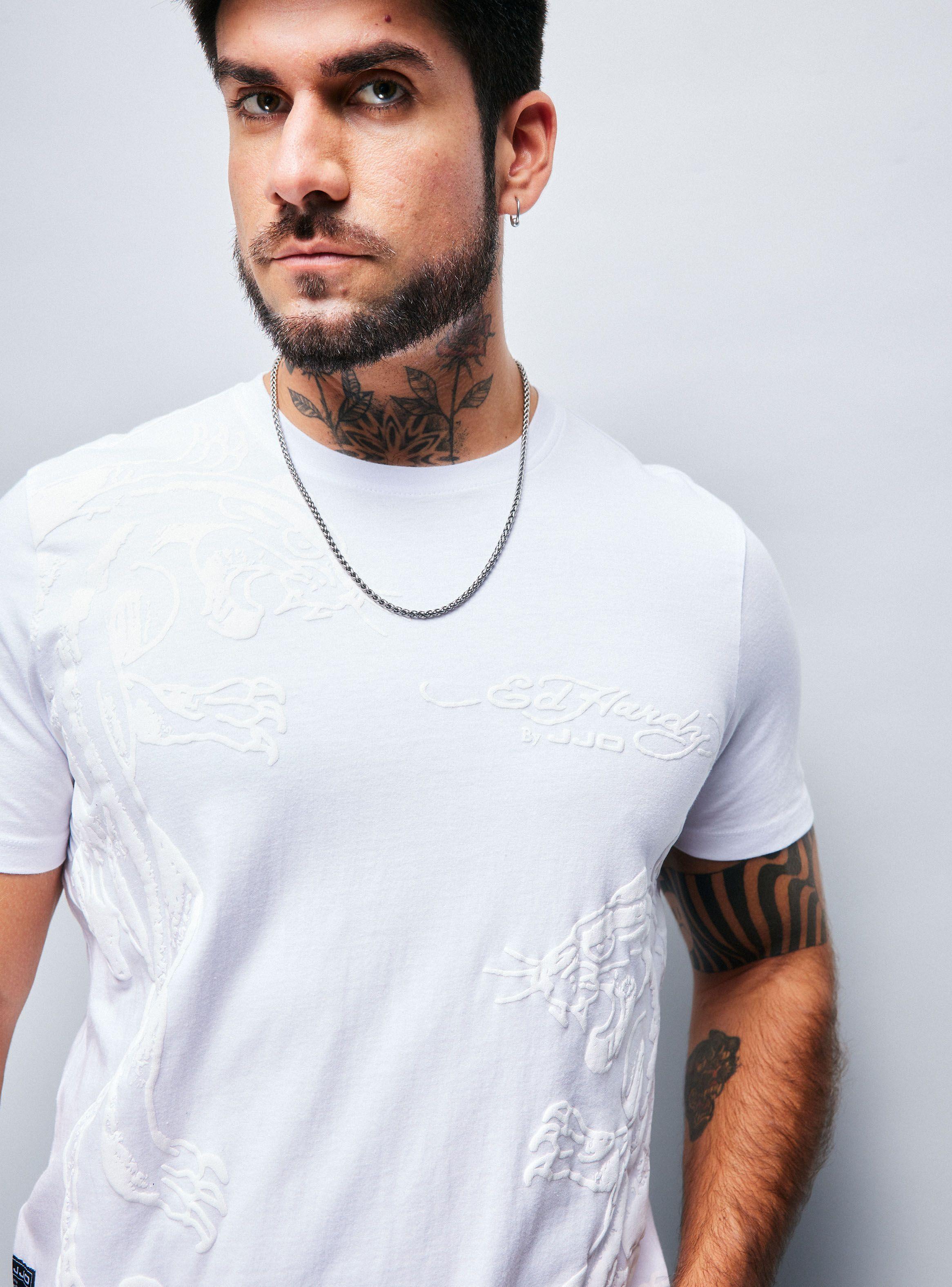 Polera Ed Hardy Estampado Pantera Tono Sobre Tono-2