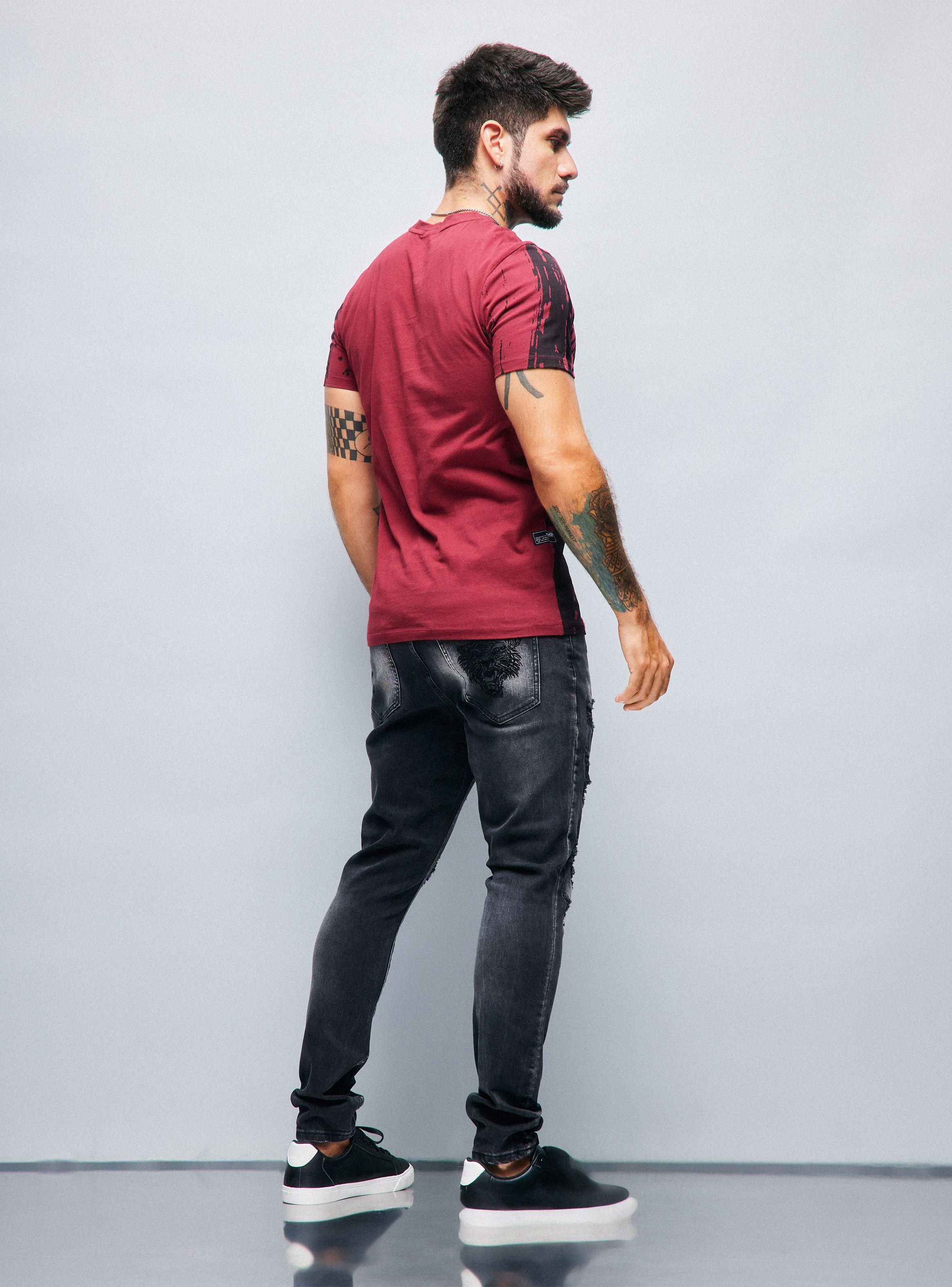 Jeans Ed Hardy Contrastado Rotura Terciopelo-5
