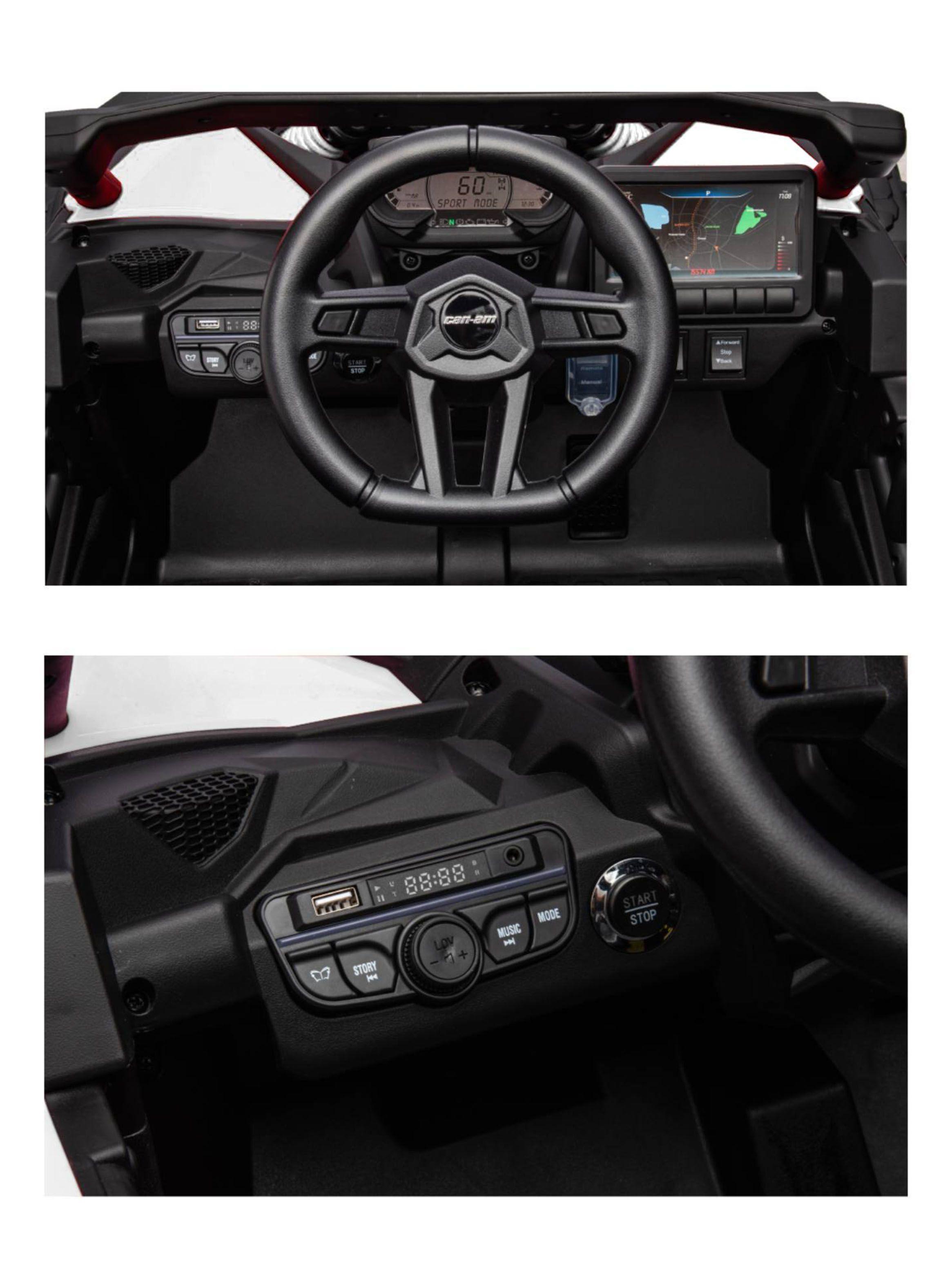 Auto Batería Buggy Canam Maverick Blanco 12-5